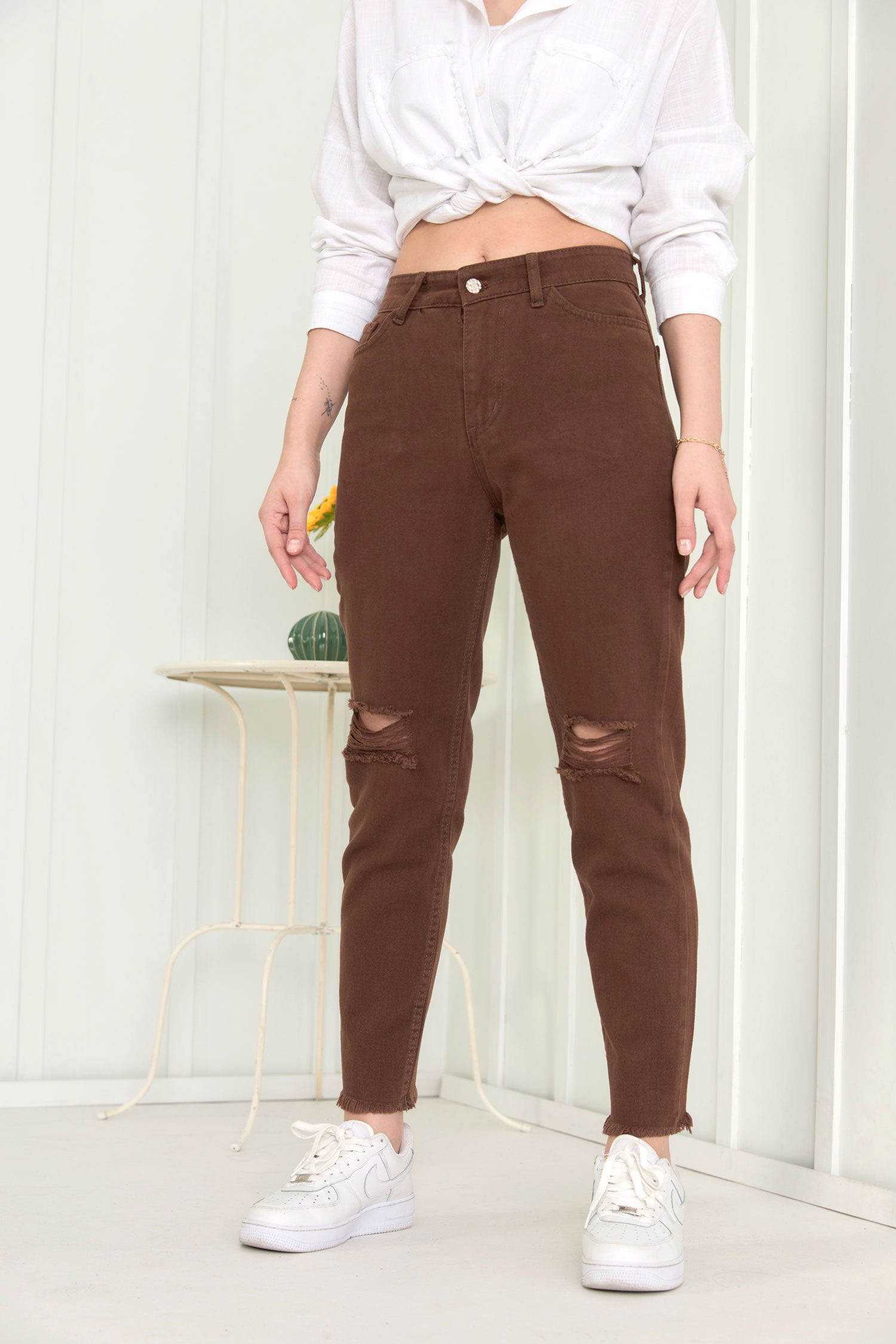 11603-KAHVE Gabardin Pantolon - 19