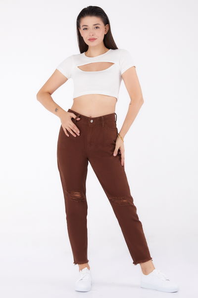 11603-KAHVE Gabardin Pantolon 
