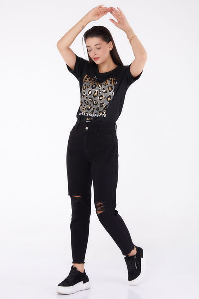 11603-SIYAH Gabardin Pantolon 