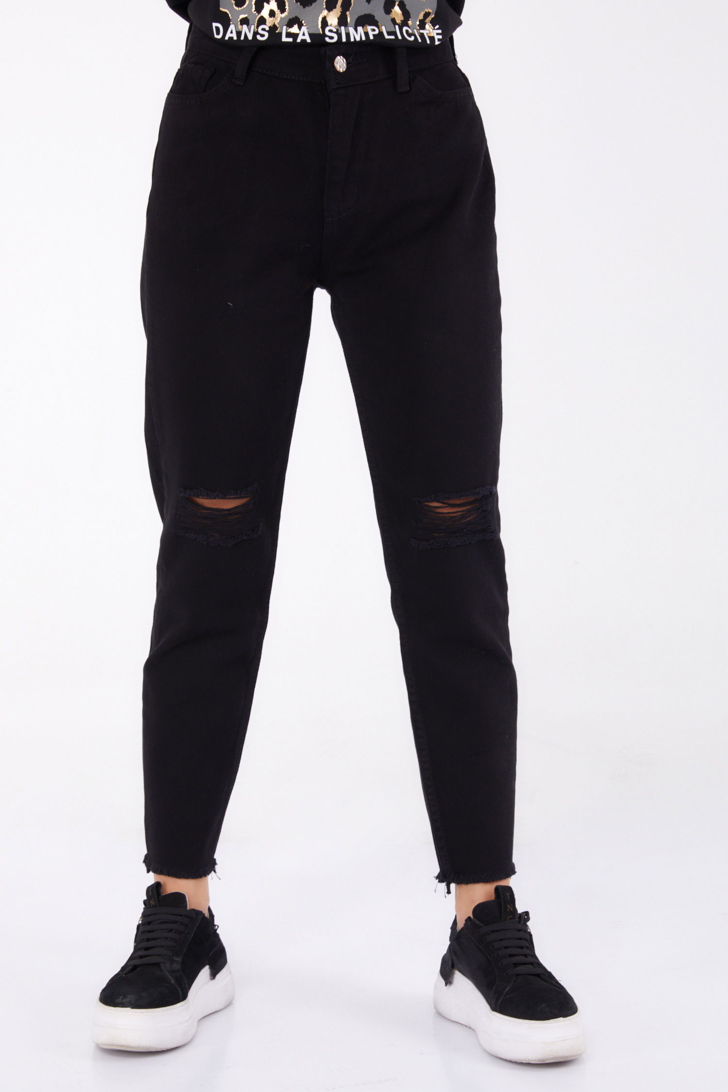 11603-SIYAH Gabardin Pantolon - 3