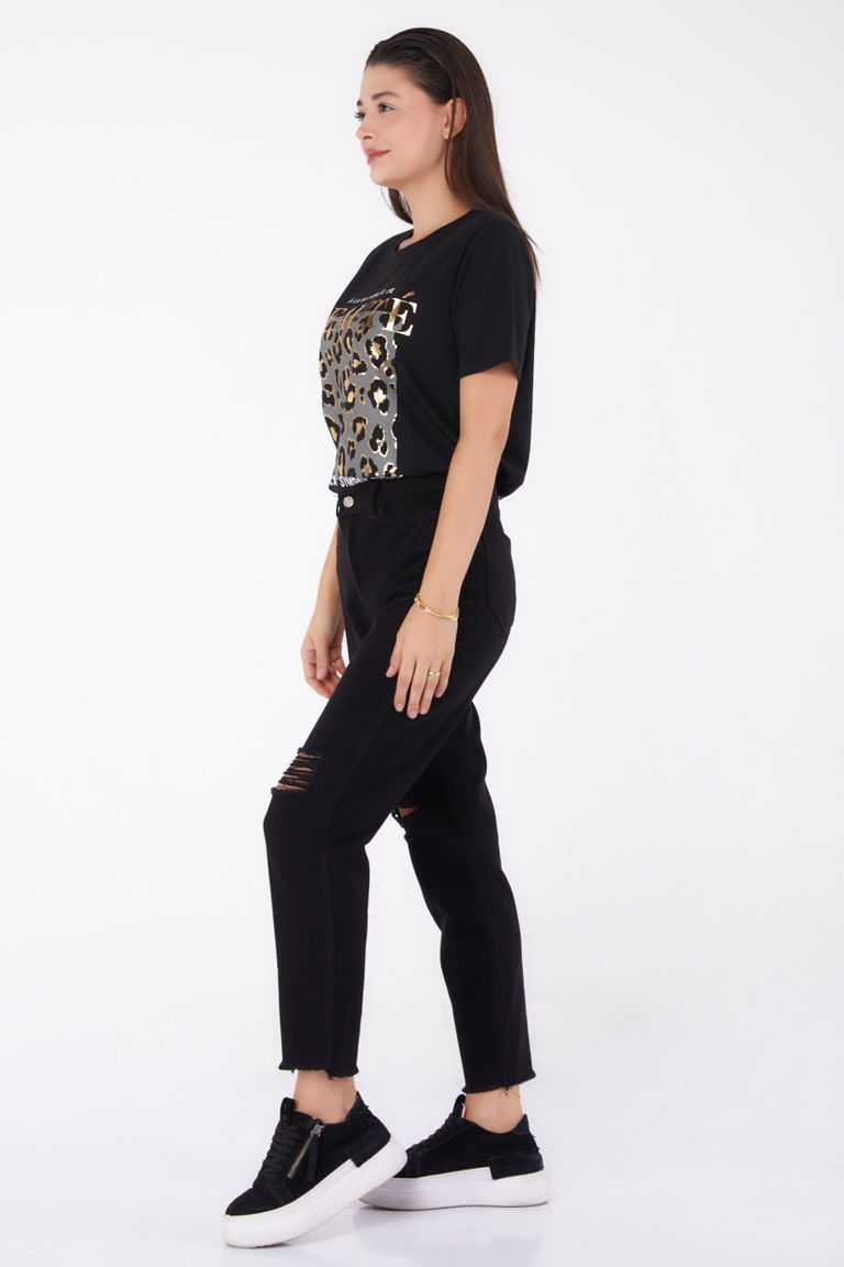 11603-SIYAH Gabardin Pantolon - TOFİSA