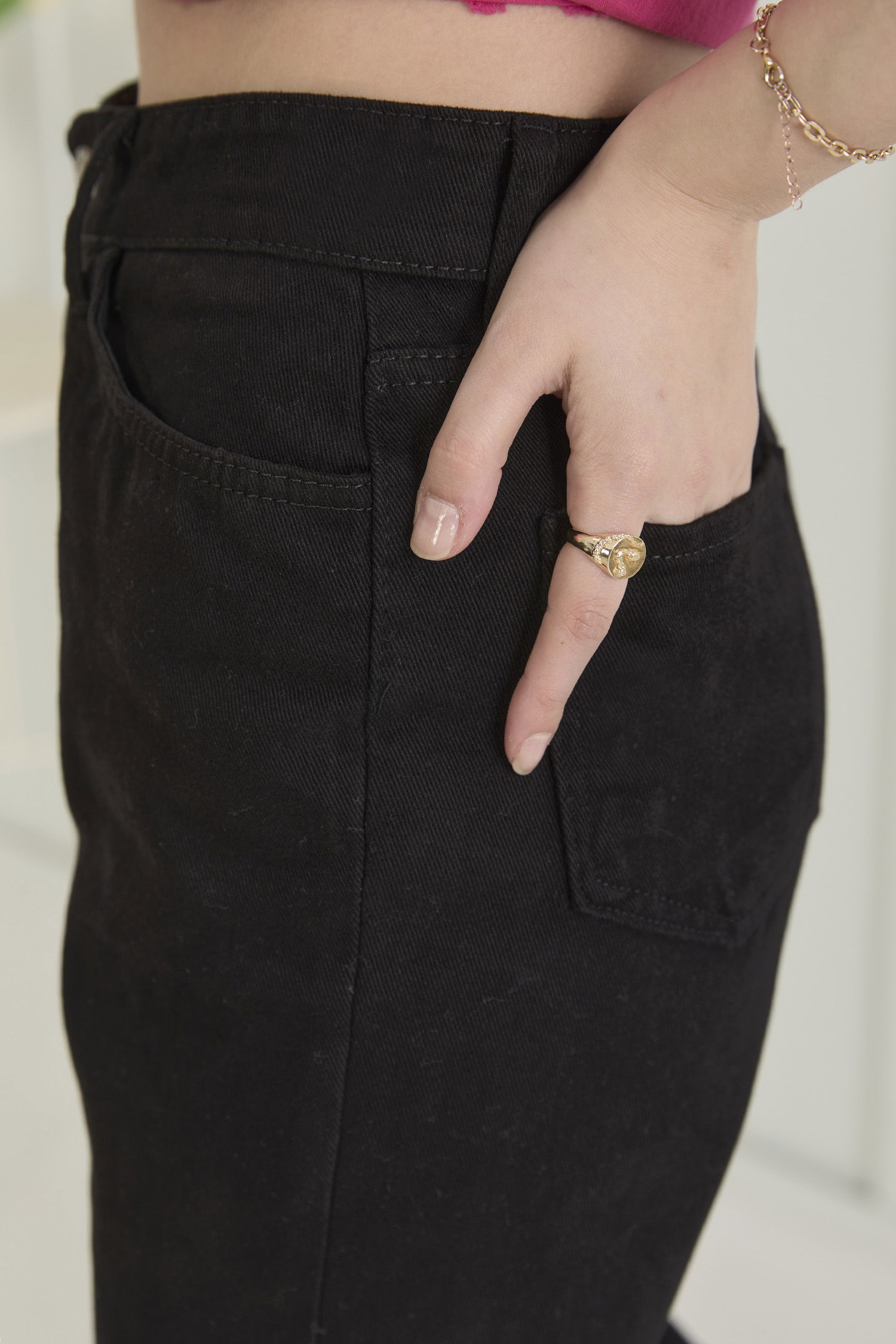 11610-SIYAH Gabardin Pantolon - 6