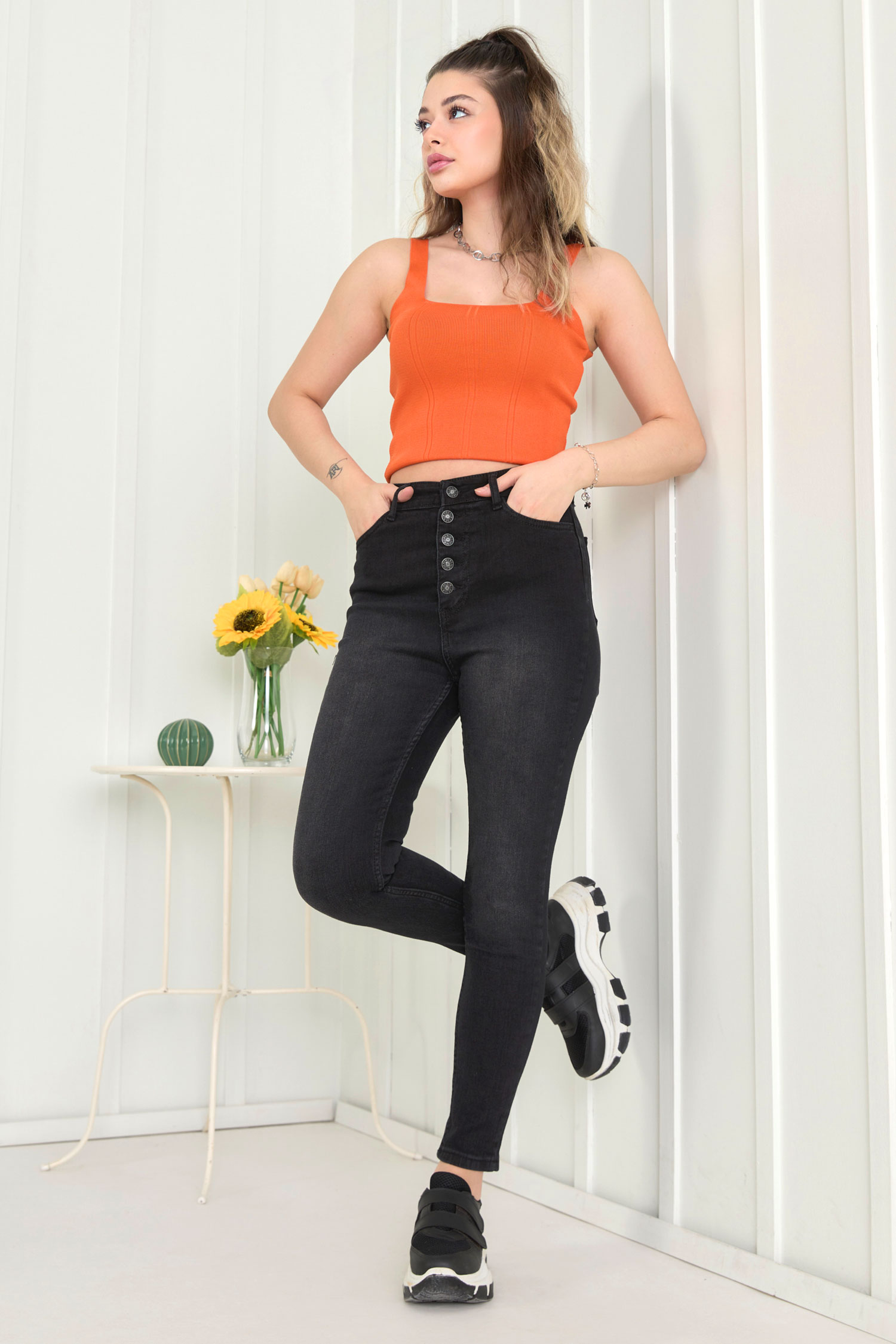 11611-SIYAH Kot Pantolon - 3