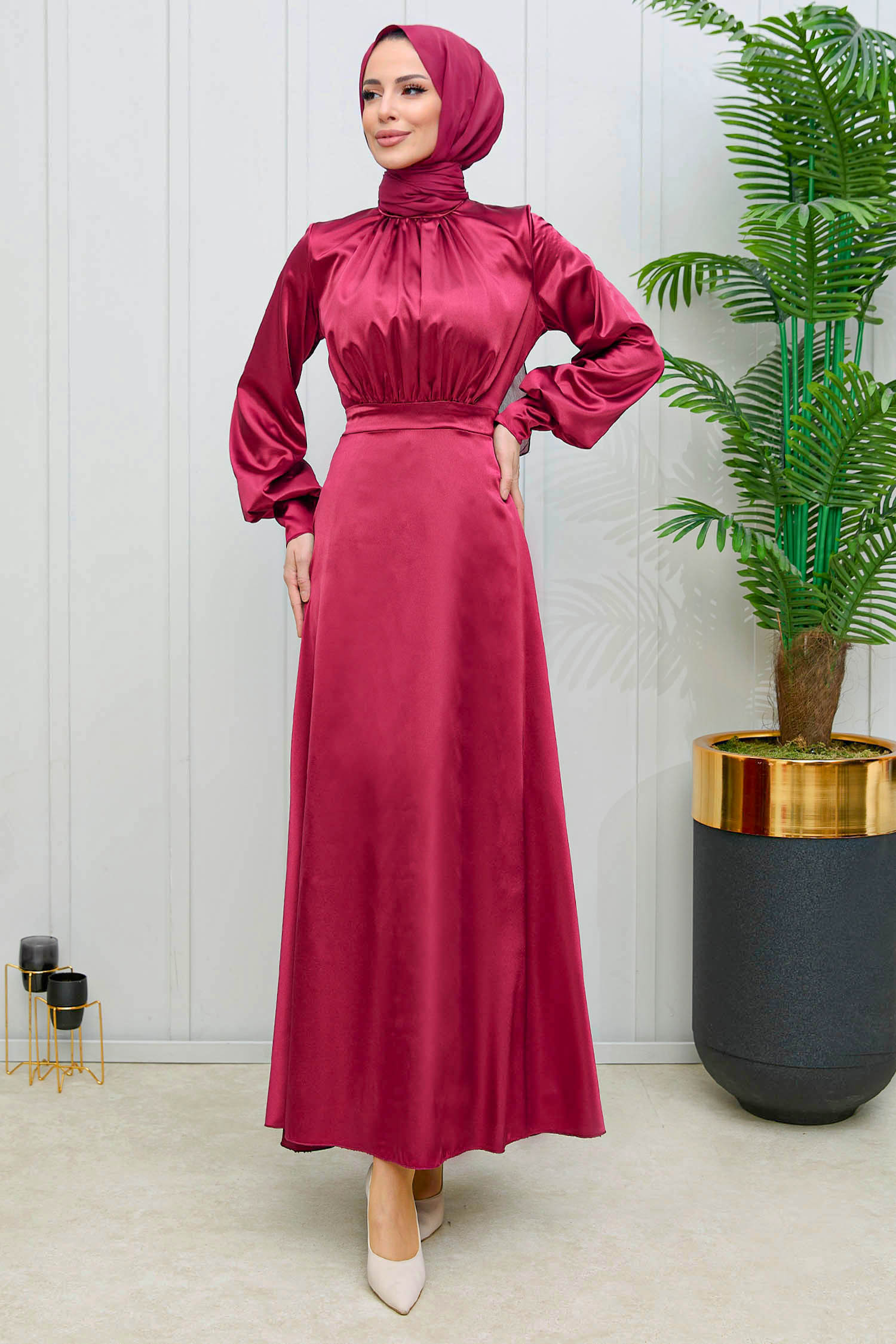 Abiye Bordo - 11635 - 5