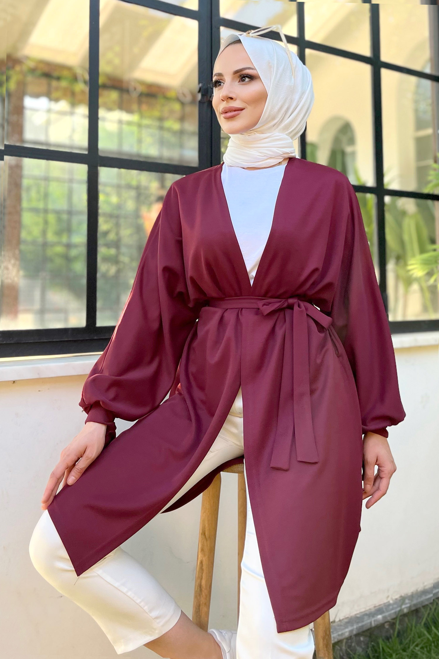 Hırka Bordo - 11662 - 2