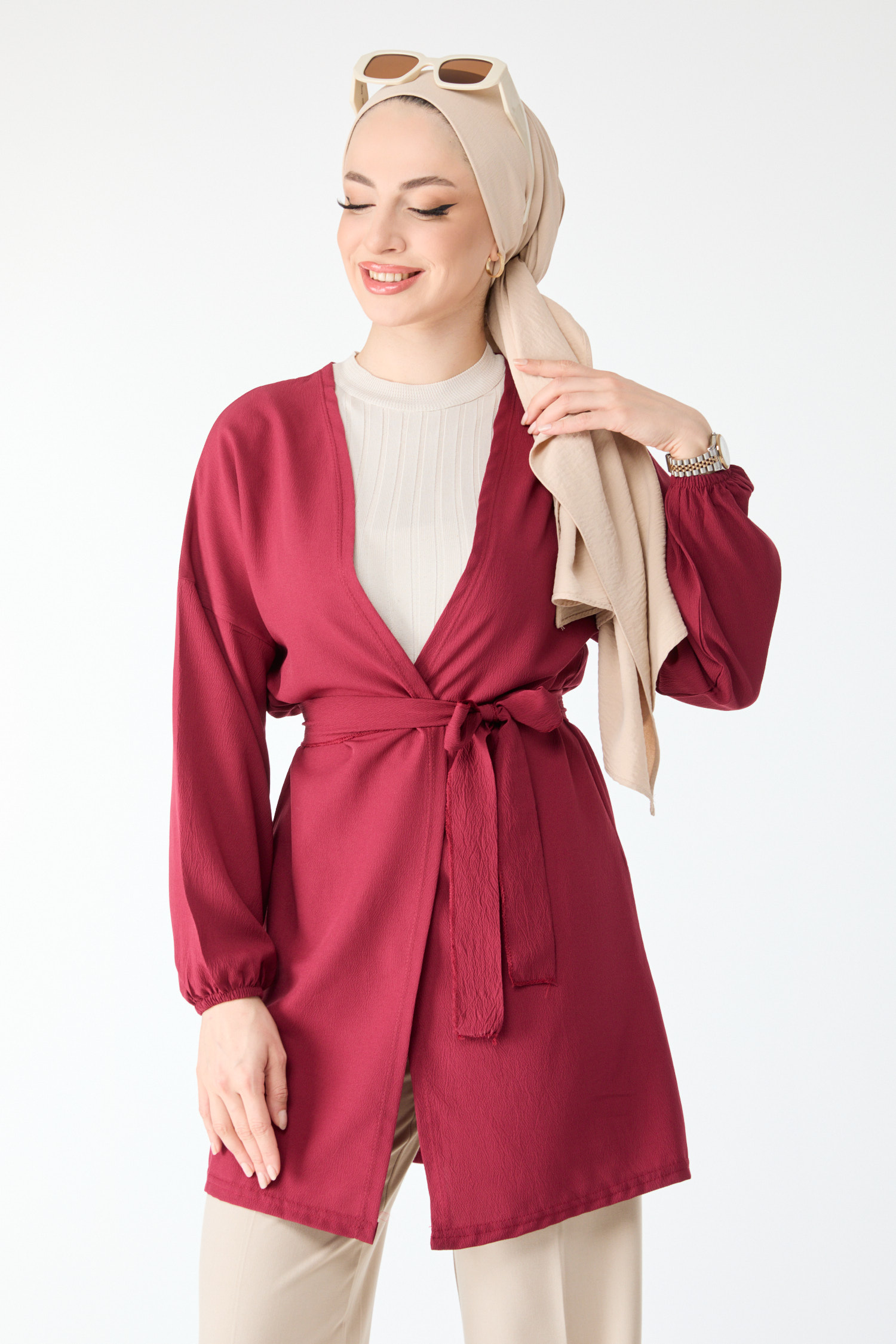 Hırka Bordo - 11662 - 4