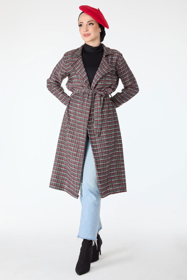 Beli Bağcıklı Kaban Gri - 13000 - TOFİSA