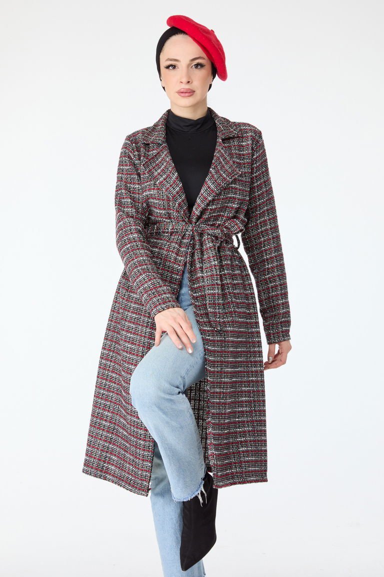 Beli Bağcıklı Kaban Gri - 13000 - TOFİSA