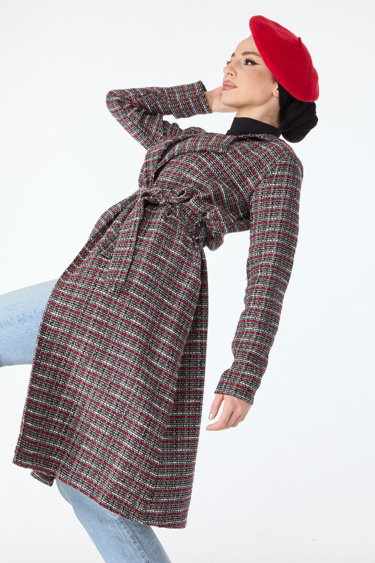 Beli Bağcıklı Kaban Gri - 13000 - TOFİSA