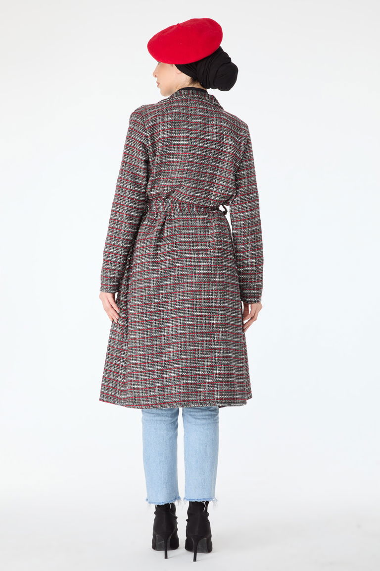 Beli Bağcıklı Kaban Gri - 13000 - TOFİSA