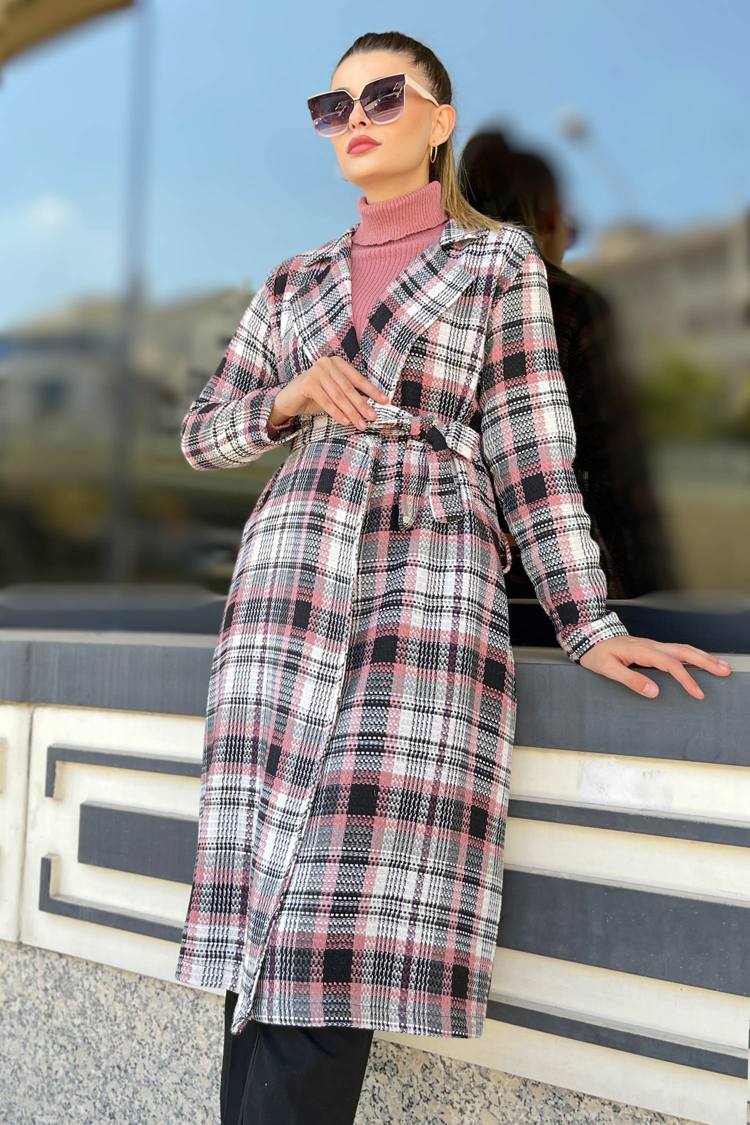 13000-GUL Beli Bağcıklı Kaban - 4