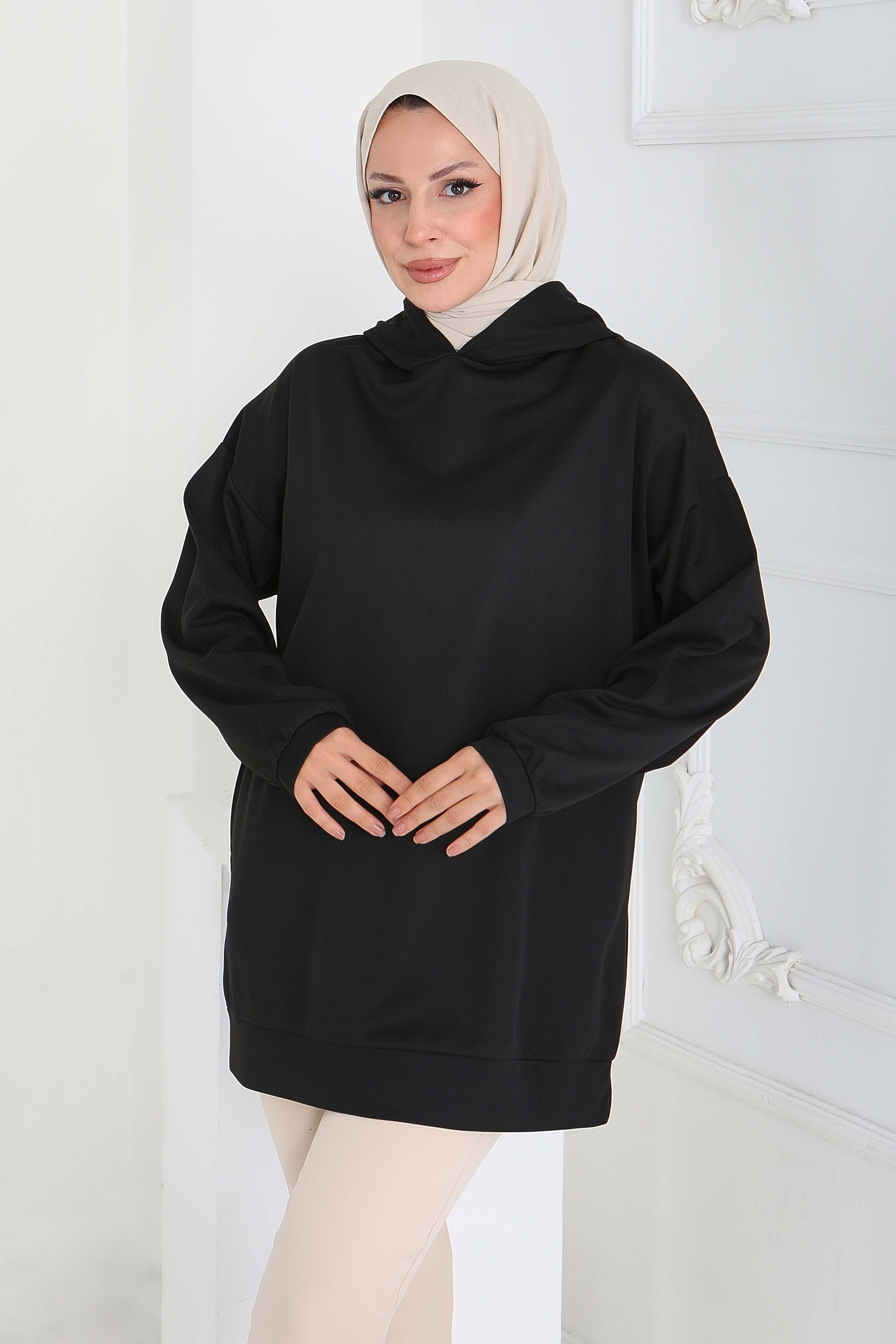 13004-SIYAH Tunik - 4