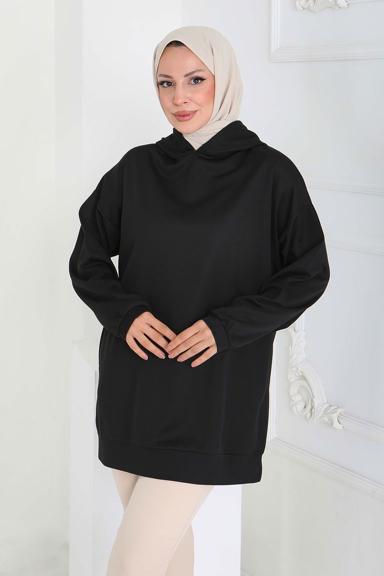 13004-SIYAH Tunik - TOFİSA