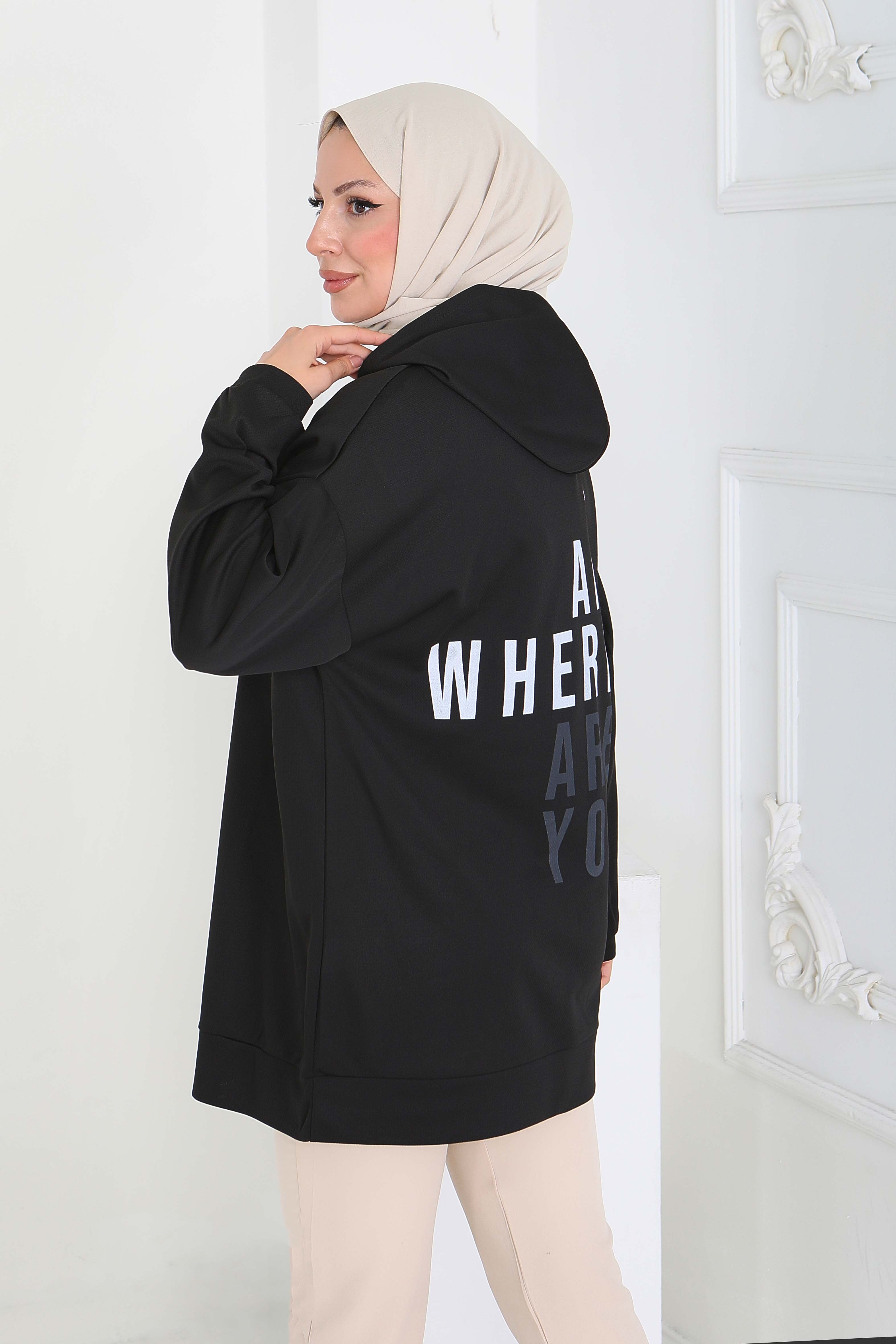 13004-SIYAH Tunik - 1