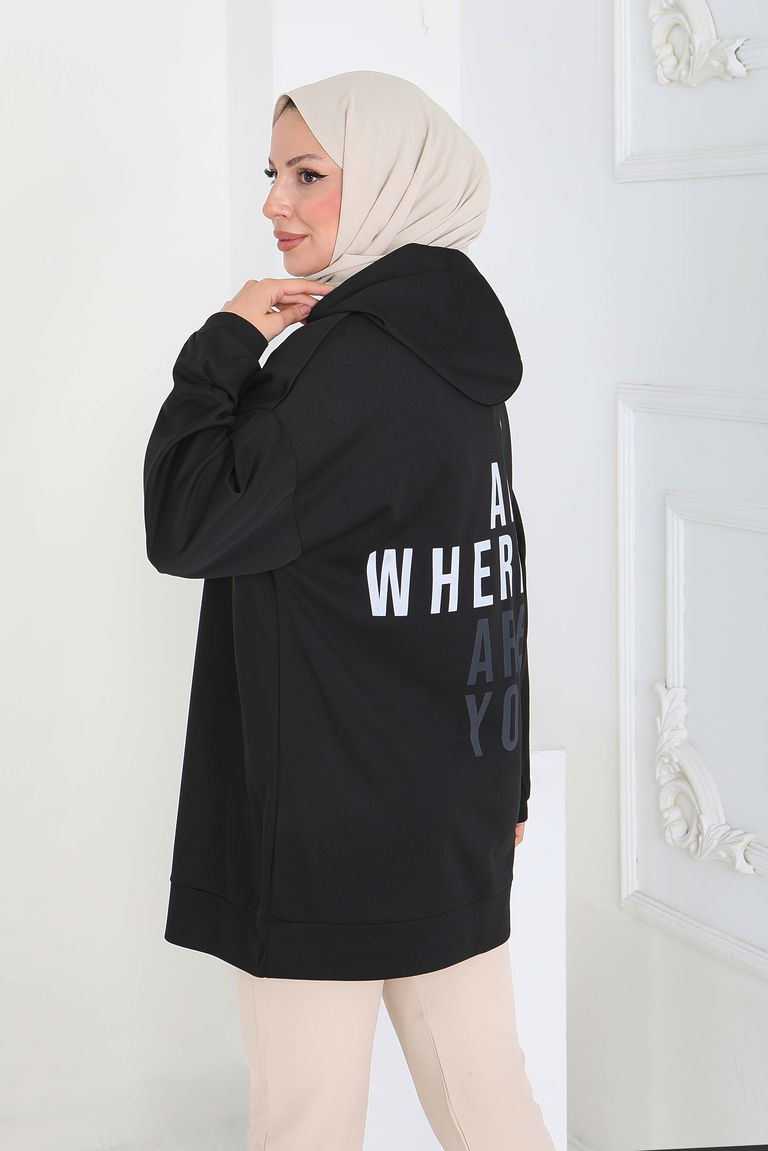 13004-SIYAH Tunik - TOFİSA