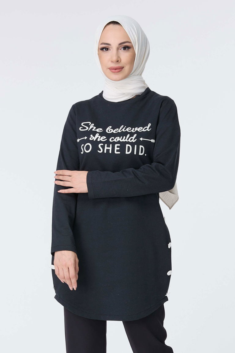 Sweat Siyah - 13023 - TOFİSA