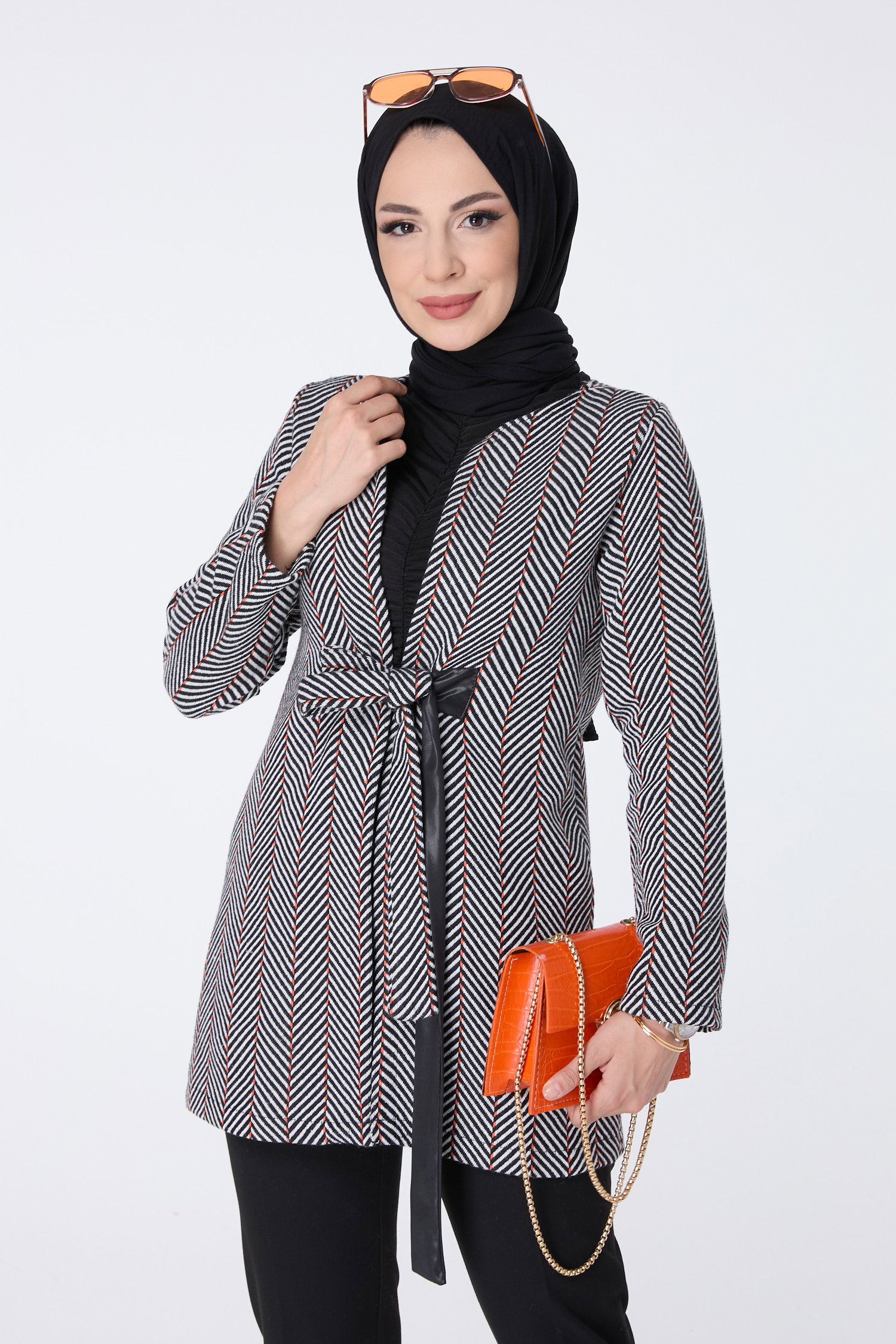 13031-TURUNCU Ceket - 1