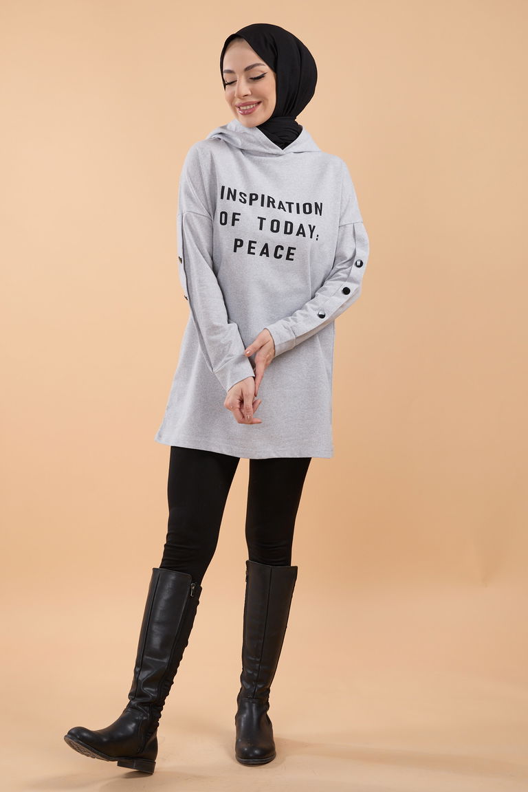 Sweat Gri - 13067 - TOFİSA