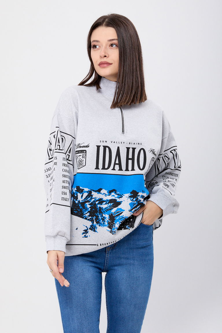 Sweat Gri - 13069 - TOFİSA
