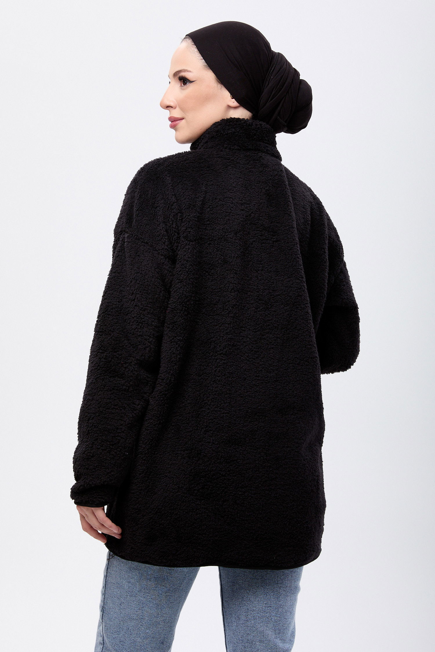 Peluş Sweat Siyah - 13083 - 7