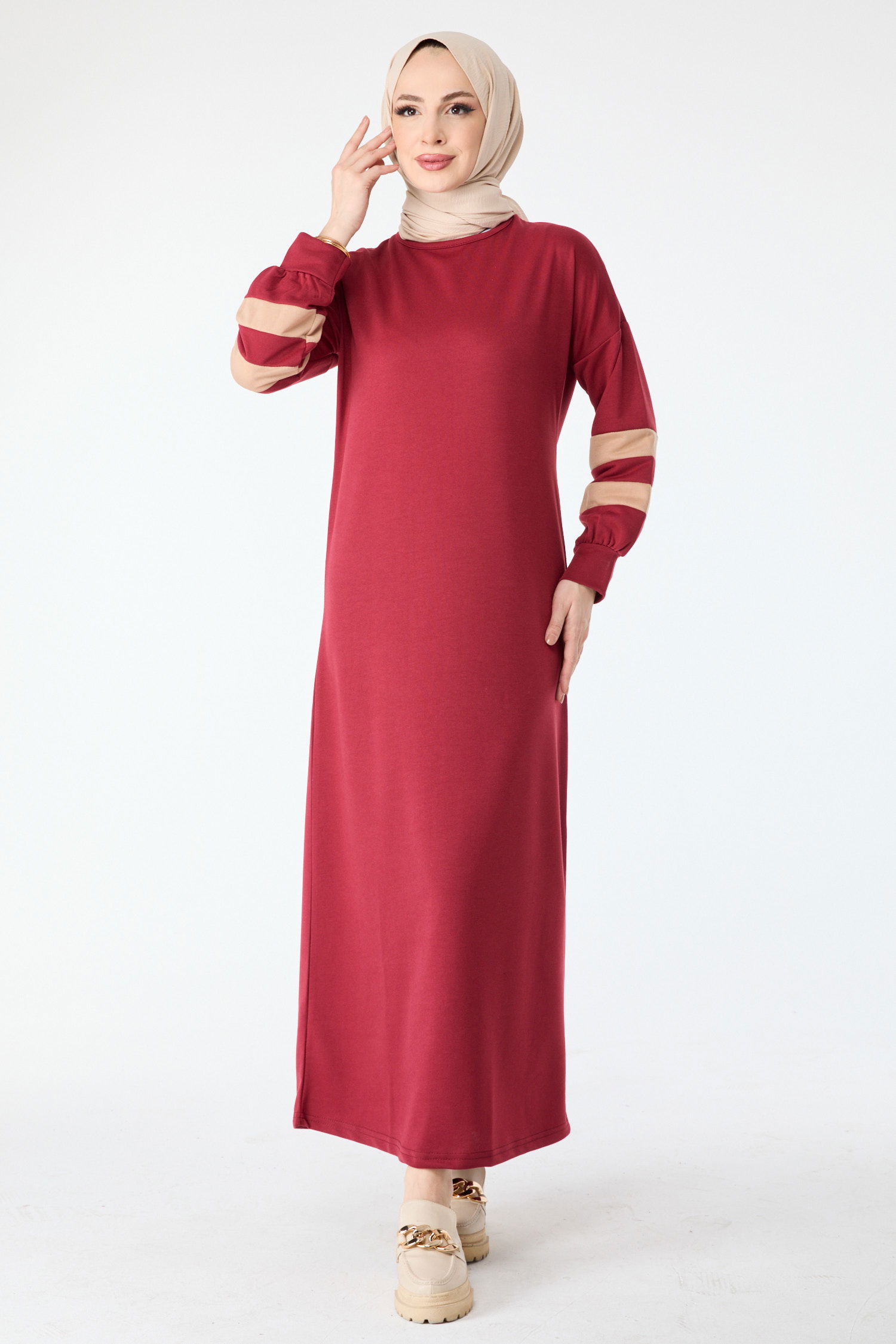 Elbise Bordo - 13111 - 1