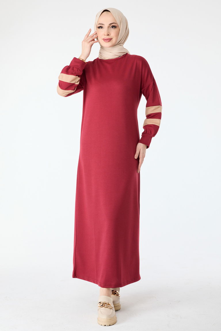 Elbise Bordo - 13111 - TOFİSA