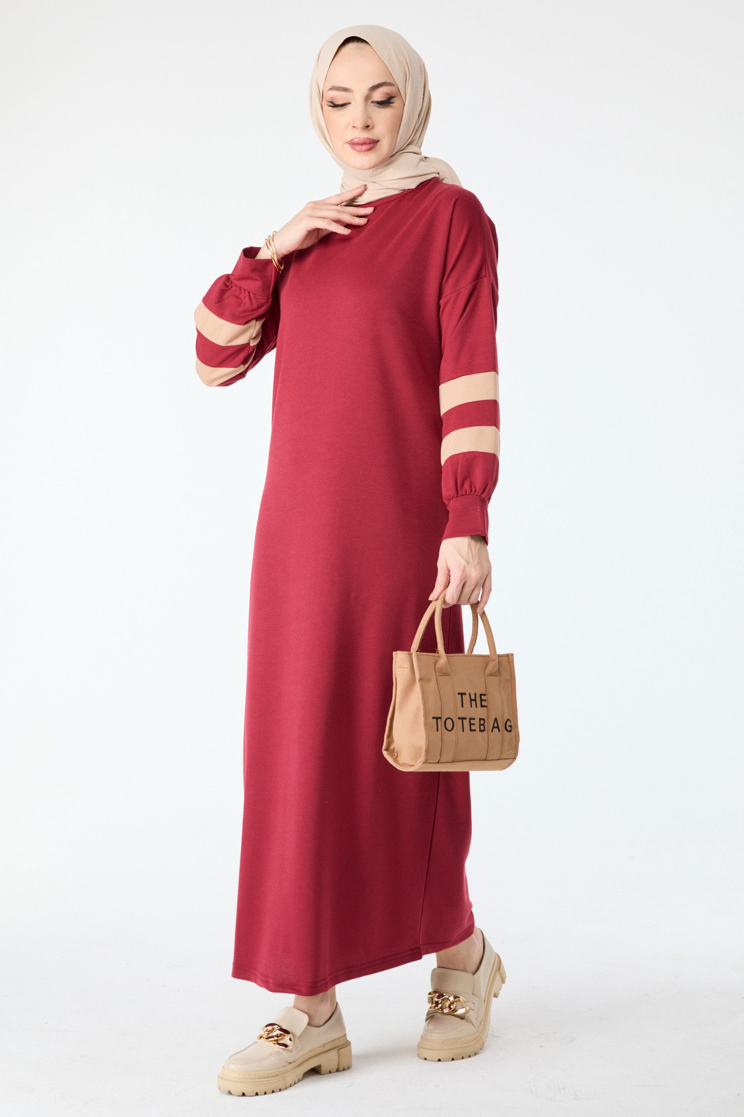 Elbise Bordo - 13111 - 2