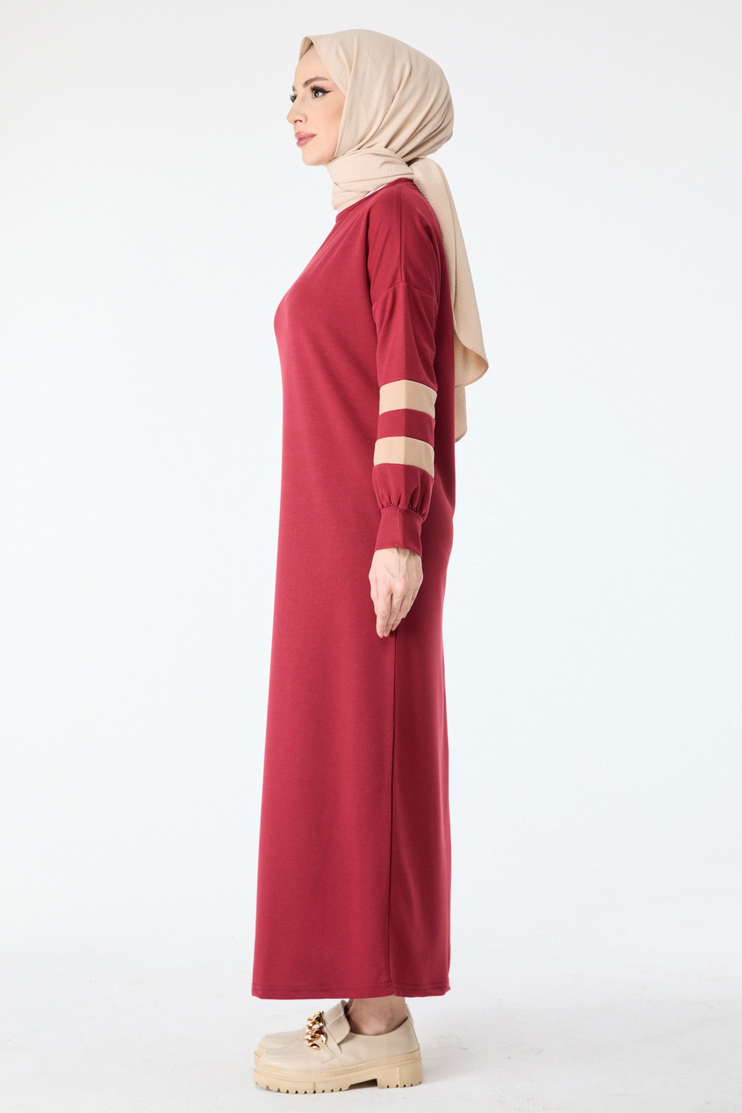 Elbise Bordo - 13111 - 3