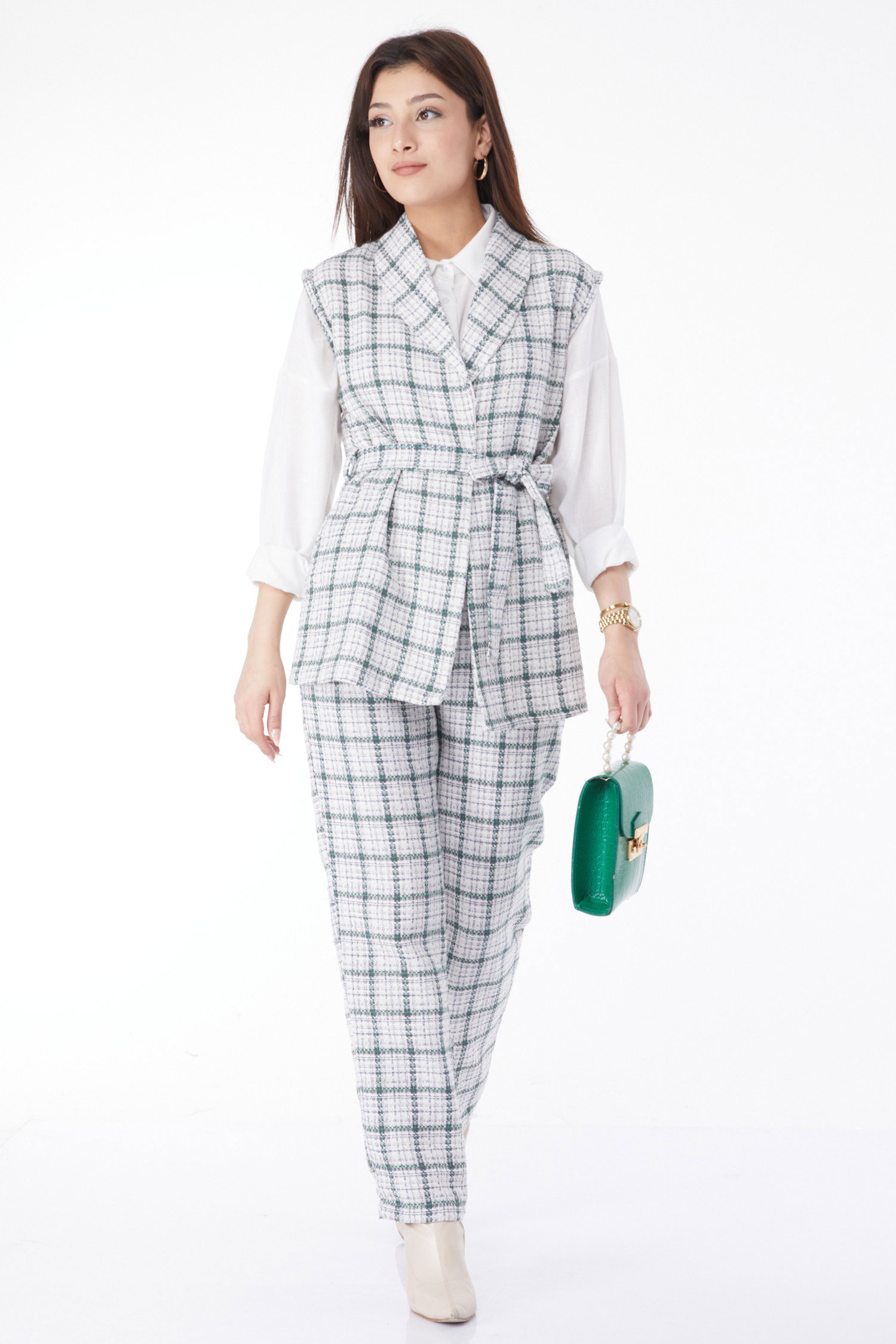 13117-YESIL Yelek Pantolon - 2