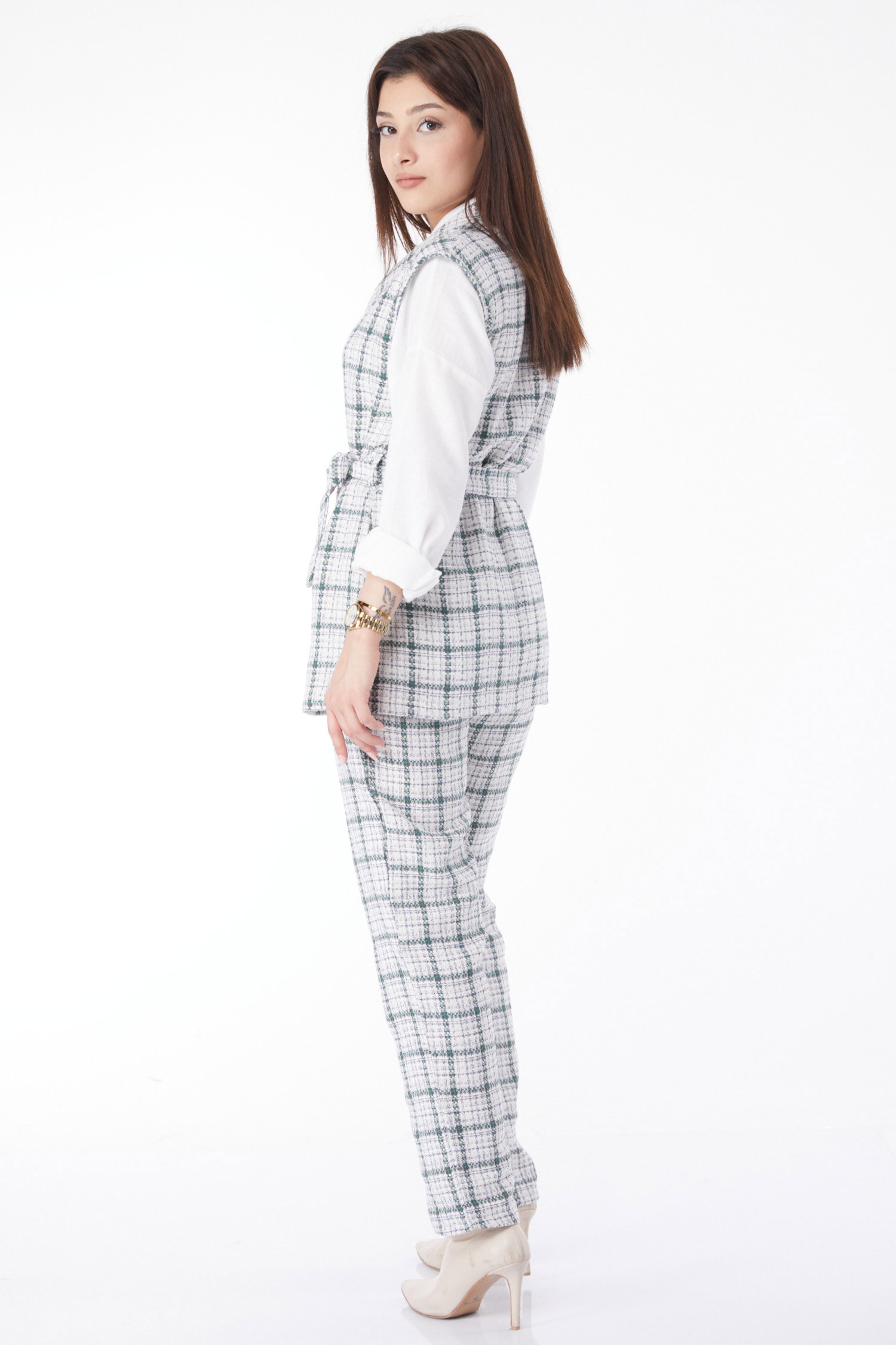 13117-YESIL Yelek Pantolon - 5