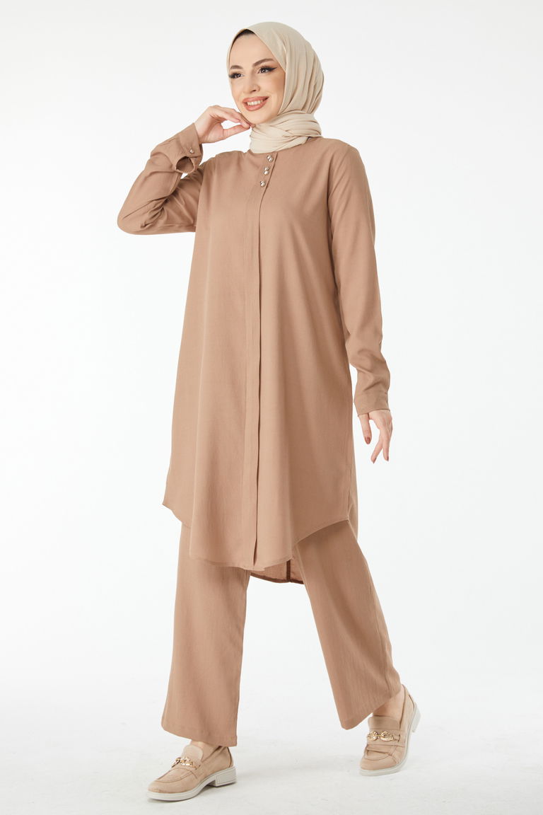13122-BEJ Tunik Pantolon - TOFİSA