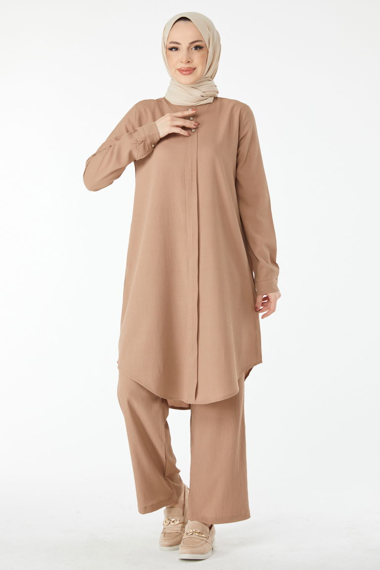 13122-BEJ Tunik Pantolon - TOFİSA