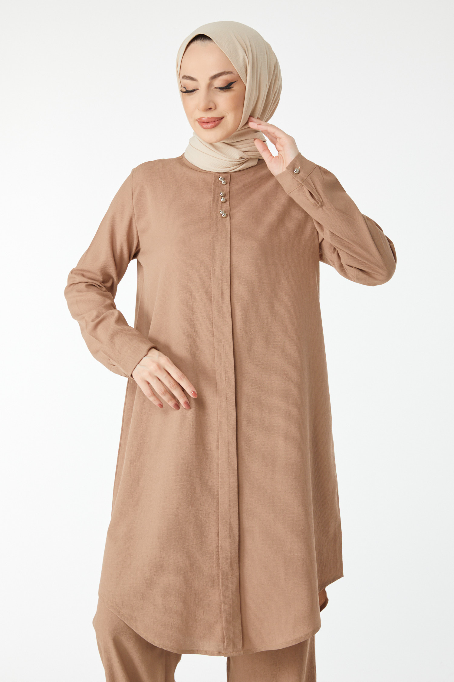 13122-BEJ Tunik Pantolon - 4