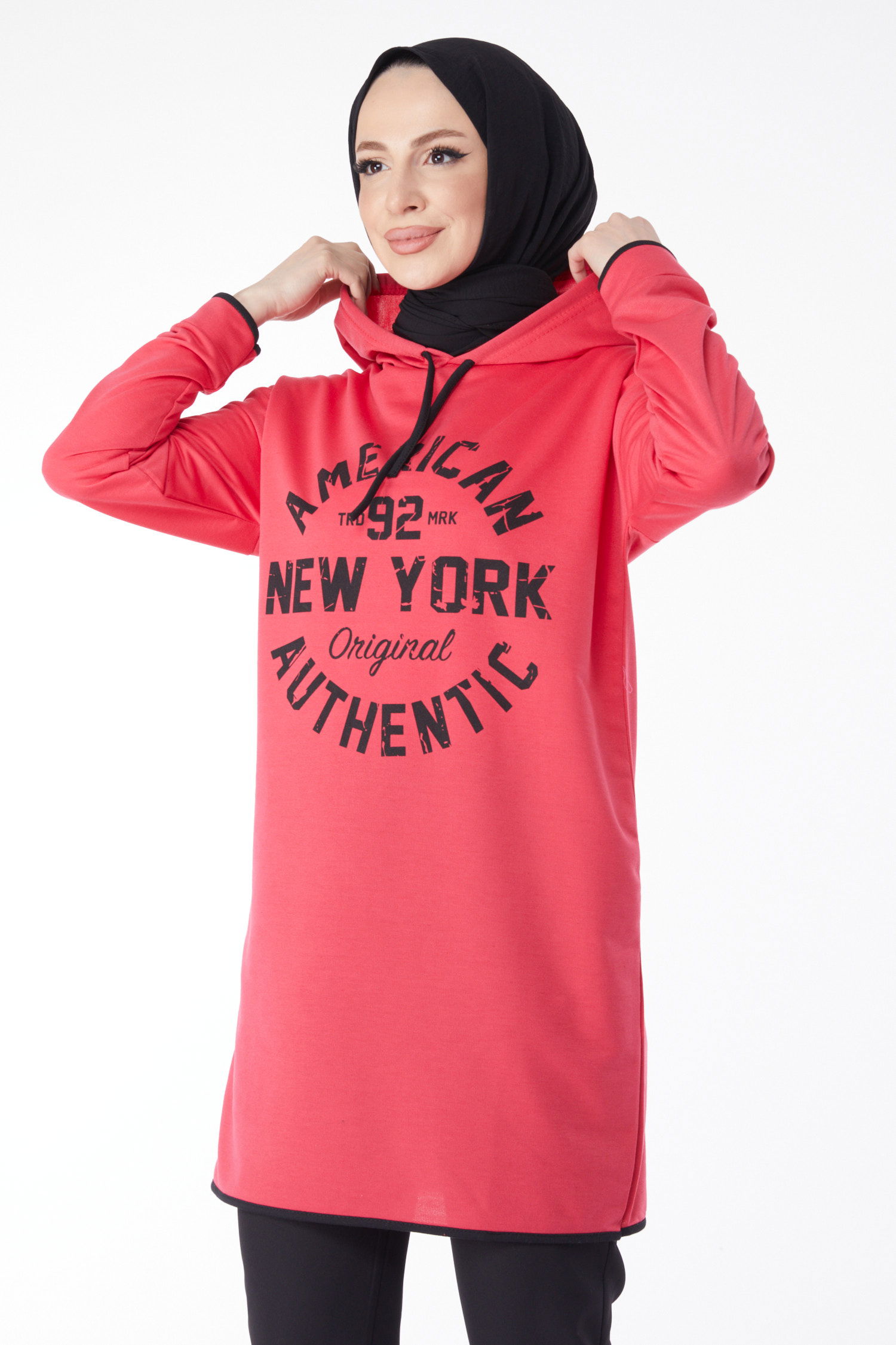 13130-FUSYA Önü Baskılı Sweatshirt - 1