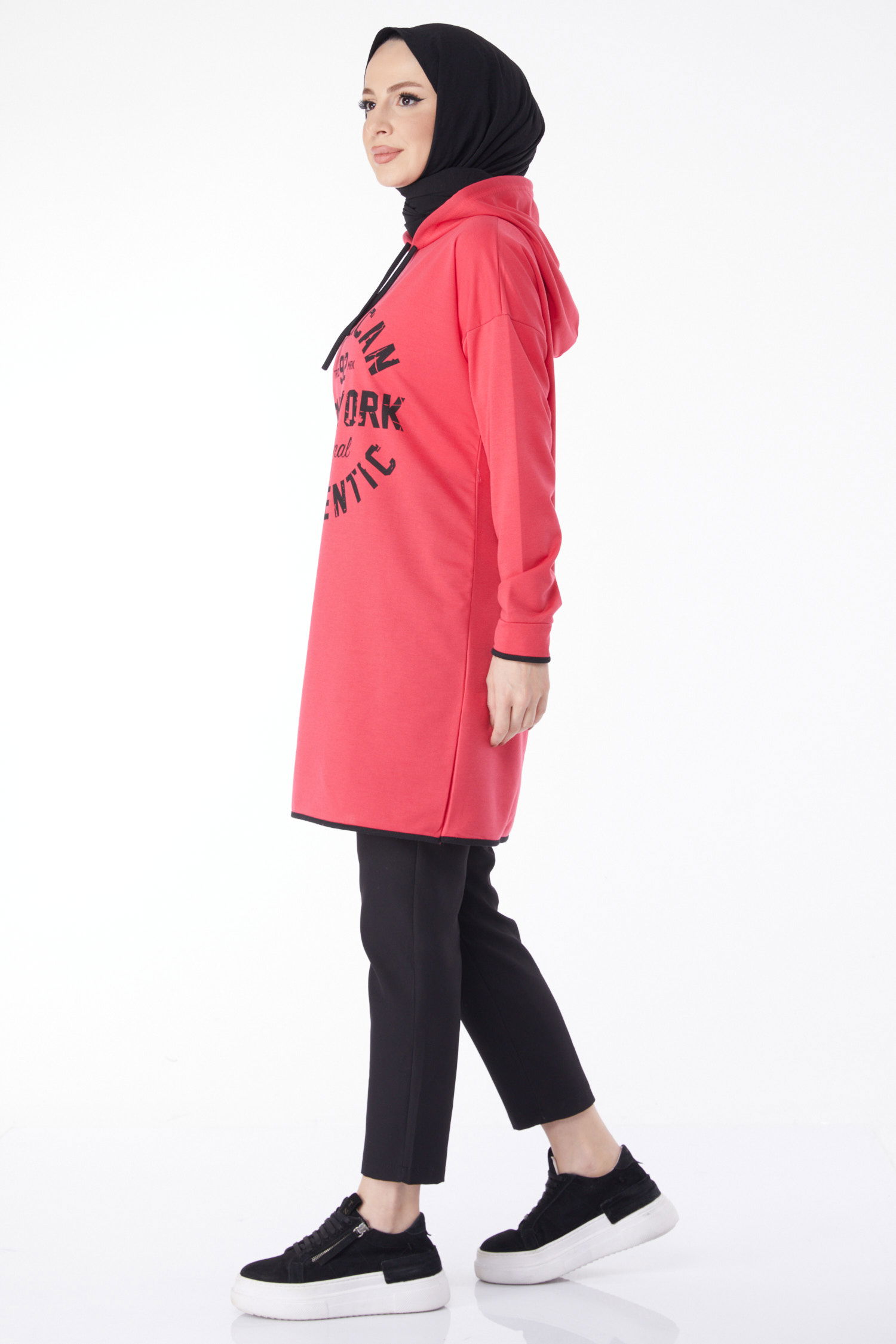 13130-FUSYA Önü Baskılı Sweatshirt - 4
