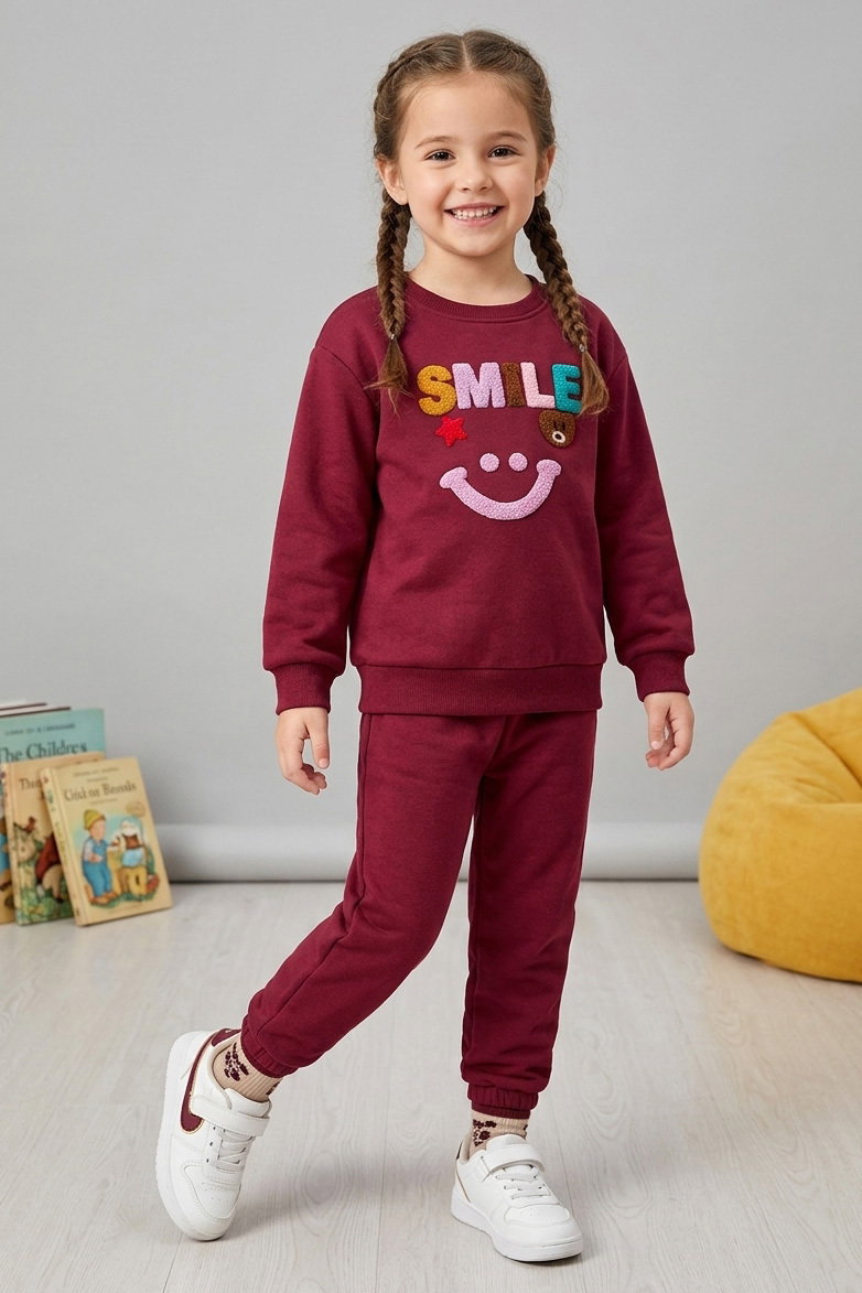 18002-BORDO Çocuk Baskılı Takım - 1