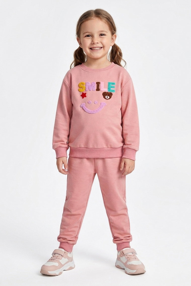 18002-GUL Çocuk Baskılı Takım - 1