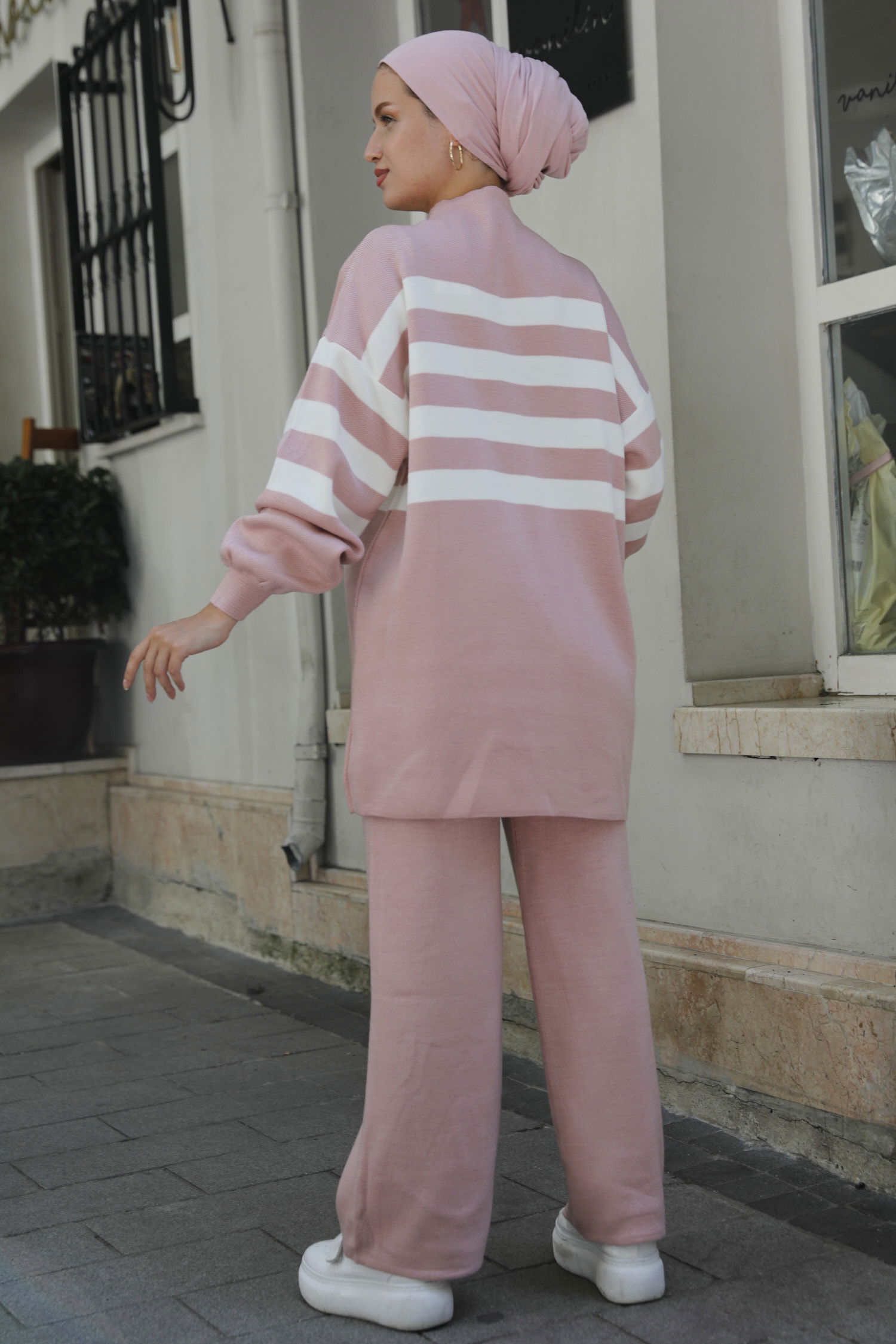 21119- Triko Tunık Pantolon - GÜL - 6