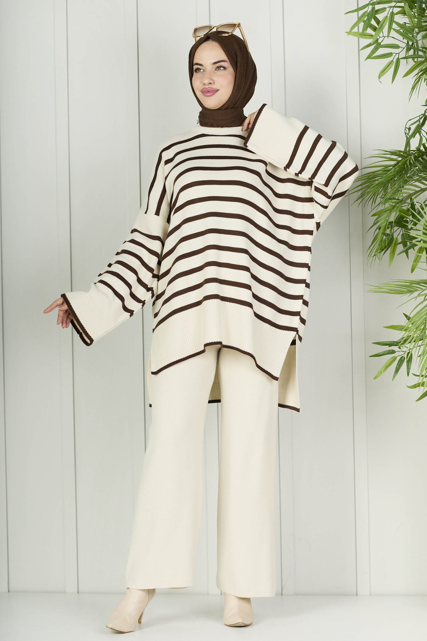 Tunik Pantolon Ekru - 21125 - 1