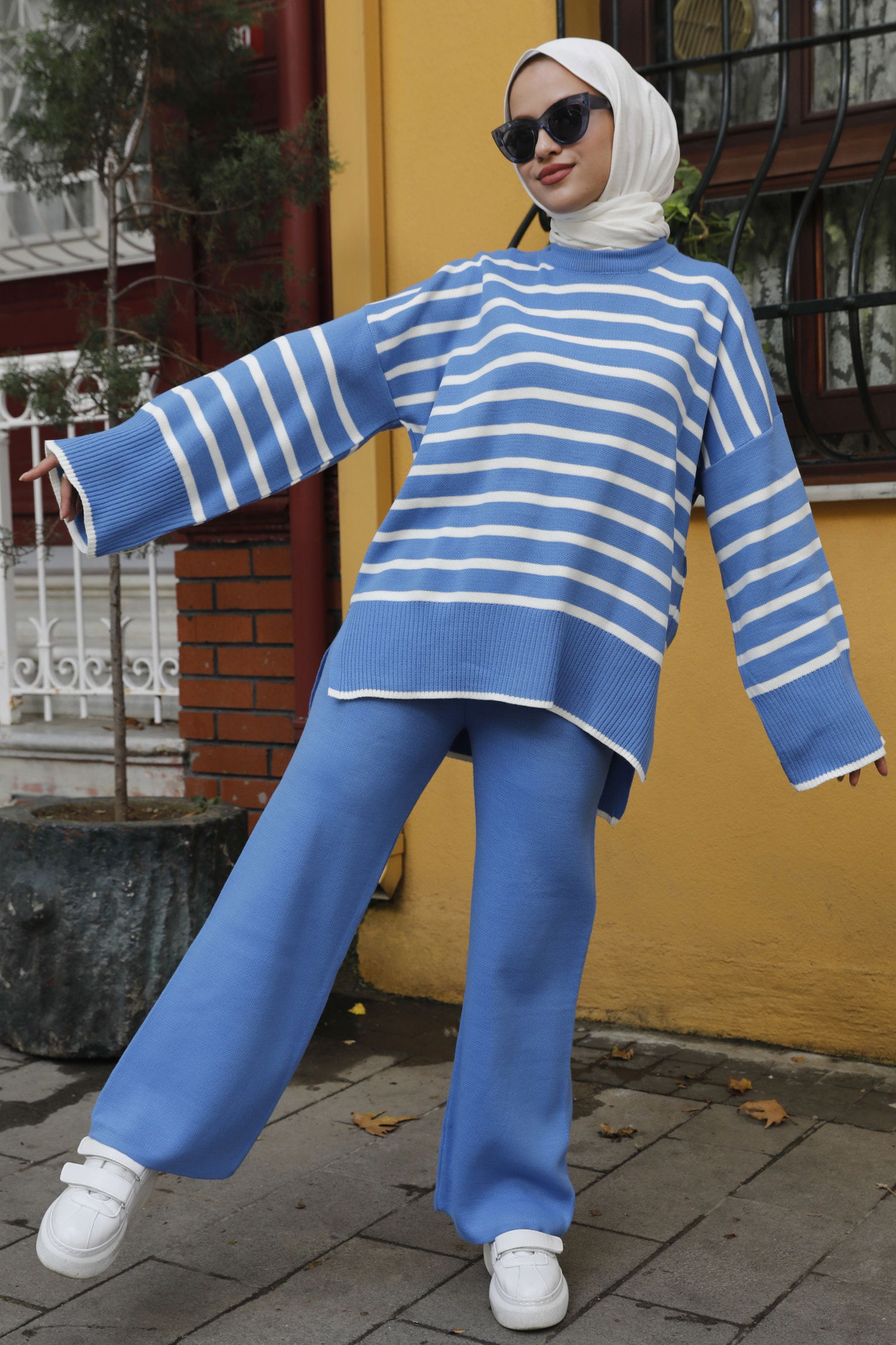 21125-Triko Tunik Pantolon - INDIGO - 2