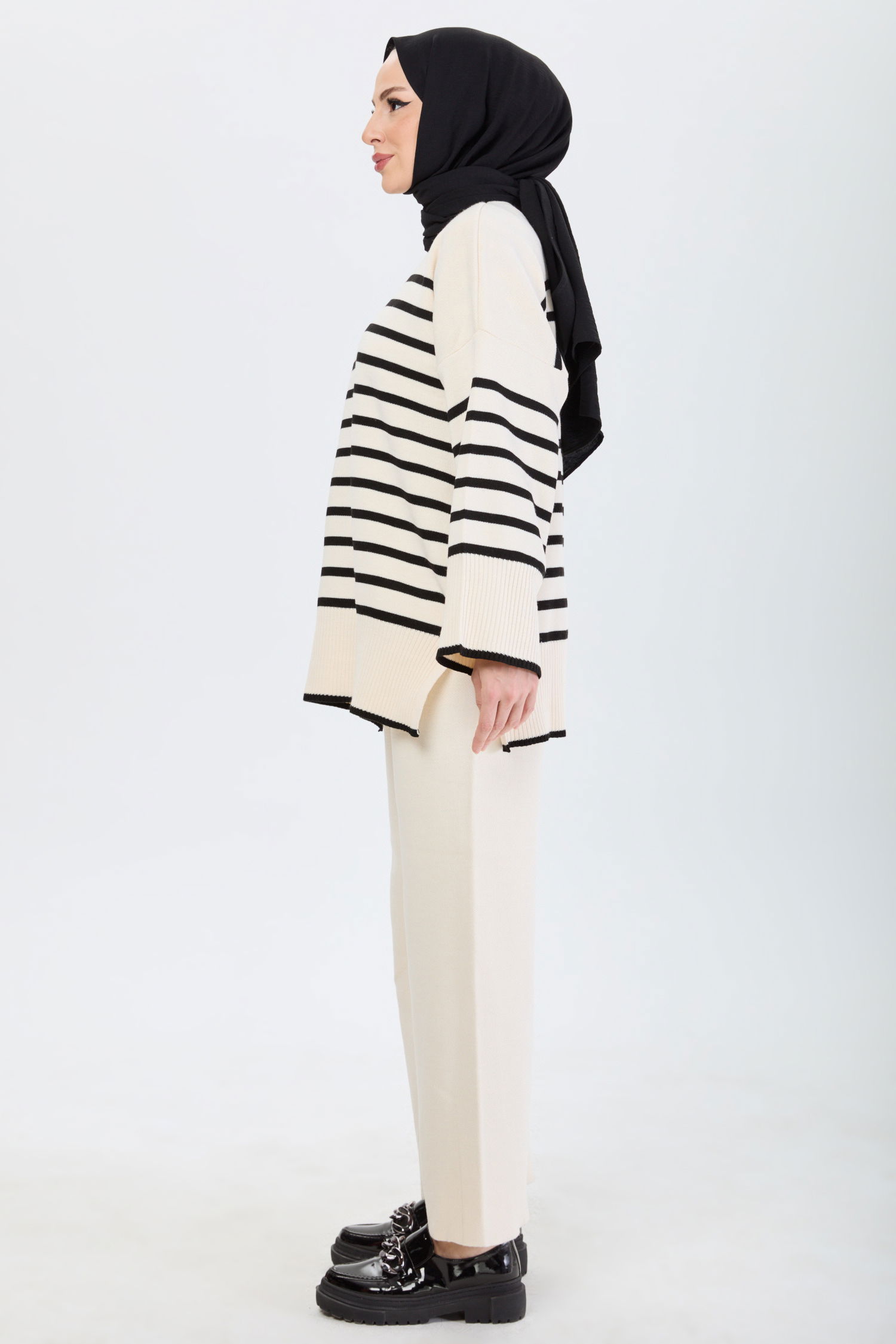 Tunik Pantolon Krem - 21125 - 3