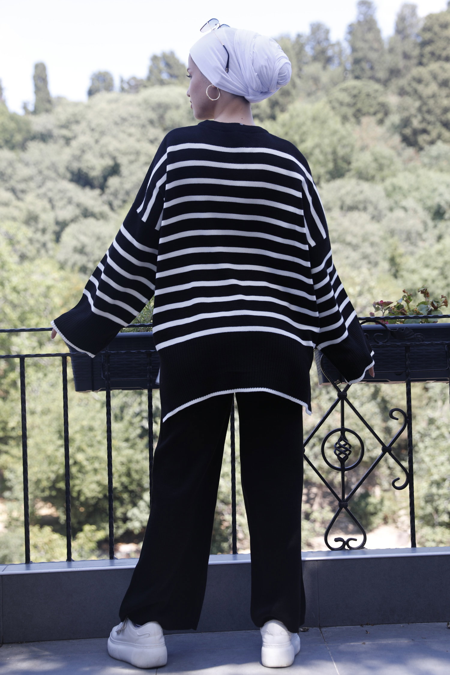 21125-Triko Tunik Pantolon - SIYAH - 4