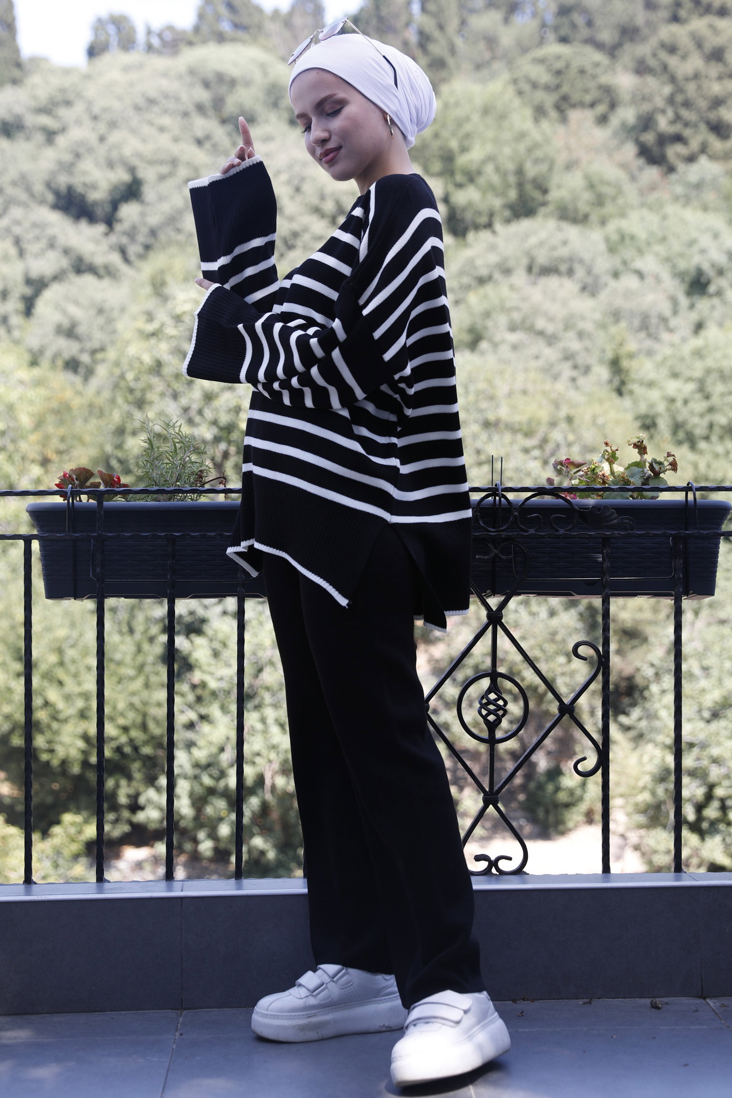 21125-Triko Tunik Pantolon - SIYAH - 3