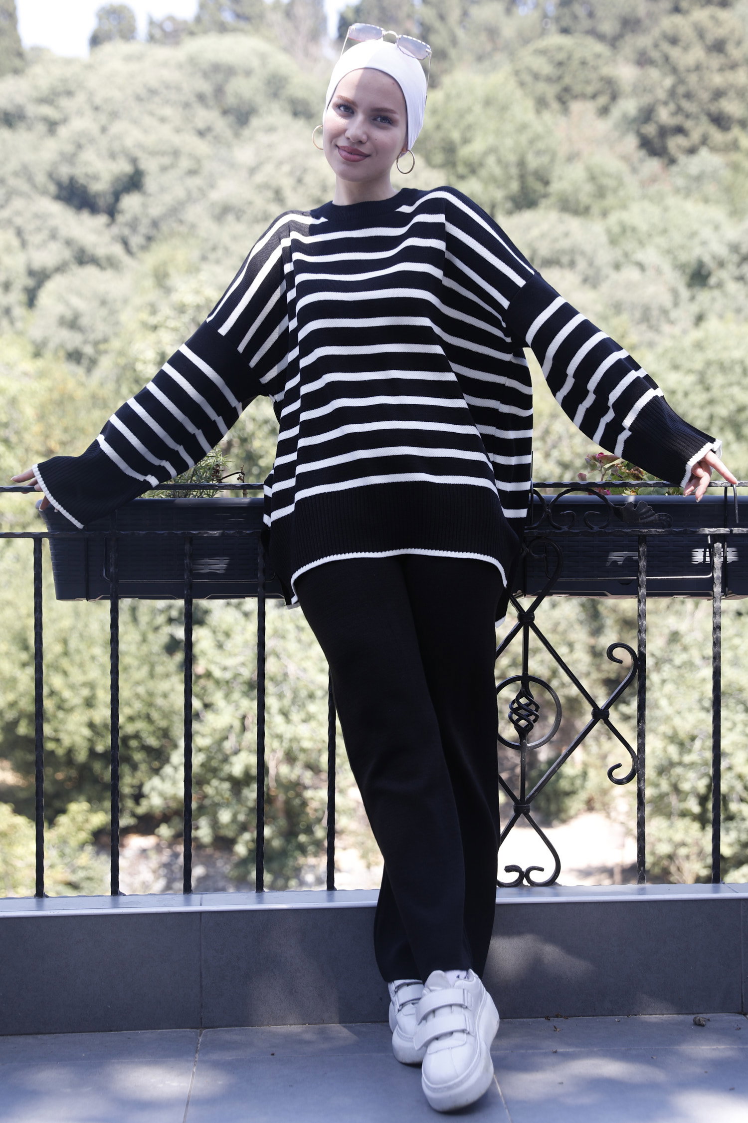 21125-Triko Tunik Pantolon - SIYAH - 1