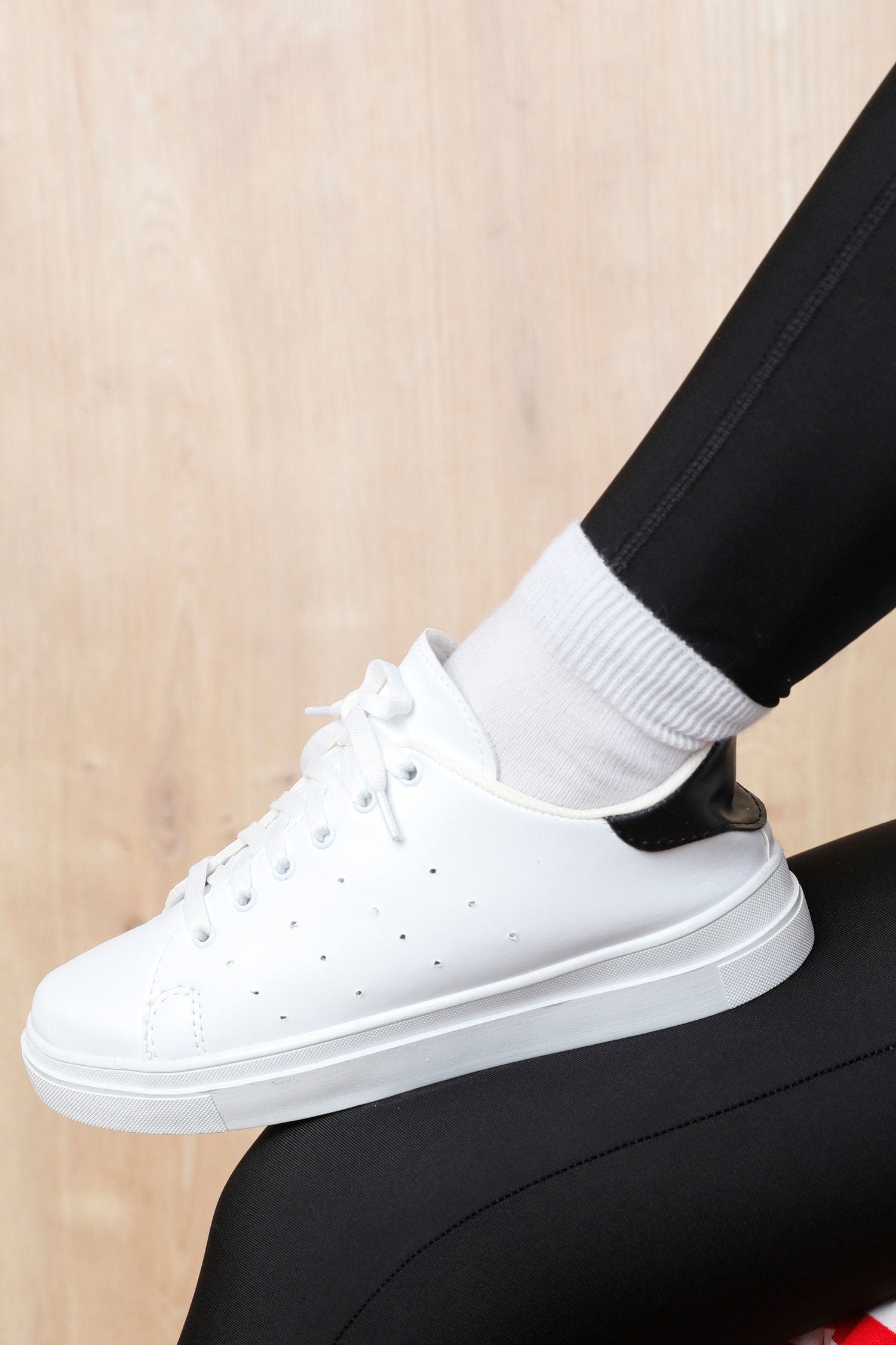 21141-BEYAZ-BEYAZ-SIYAH Ayakkabı - 2