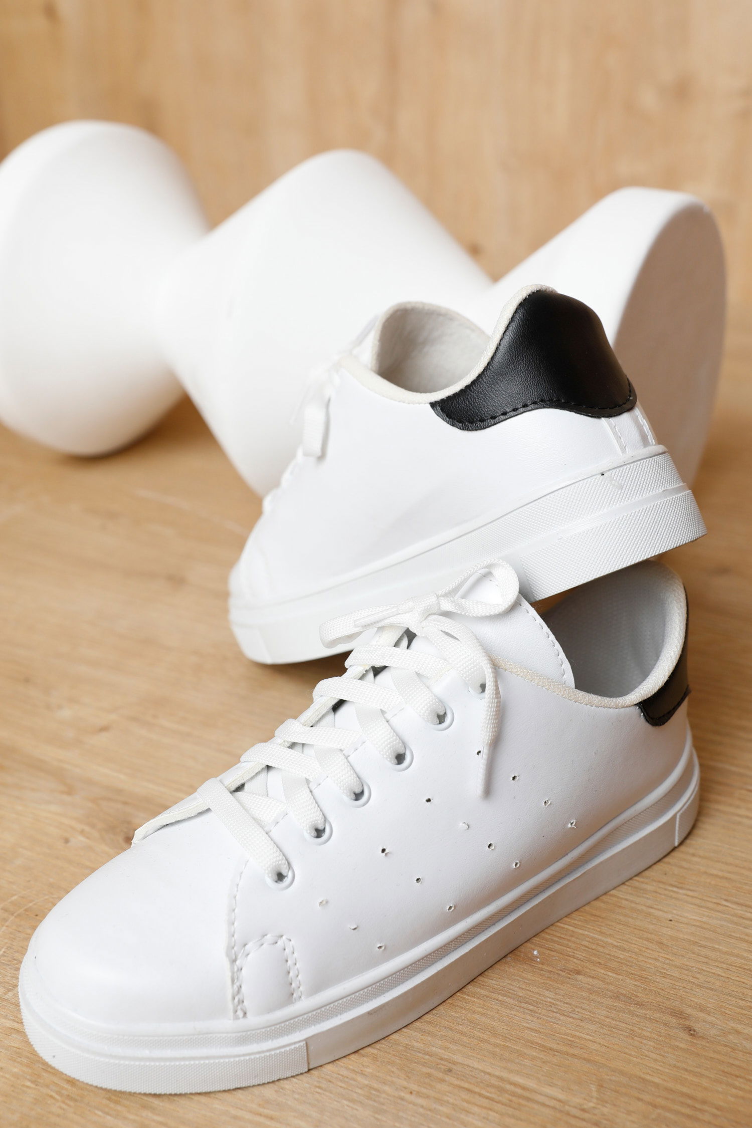 21141-BEYAZ-BEYAZ-SIYAH Ayakkabı - 5