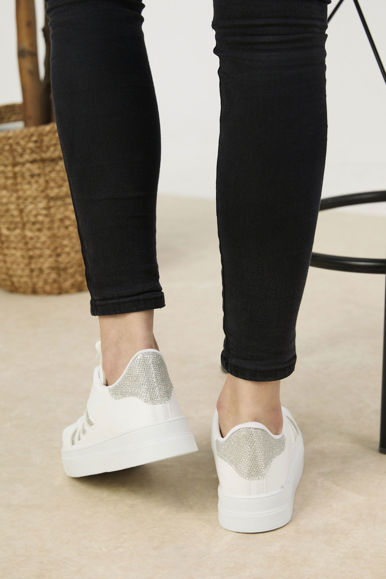 21142-BEYAZ-BEYAZ-GUMUS Ayakkabı - 4