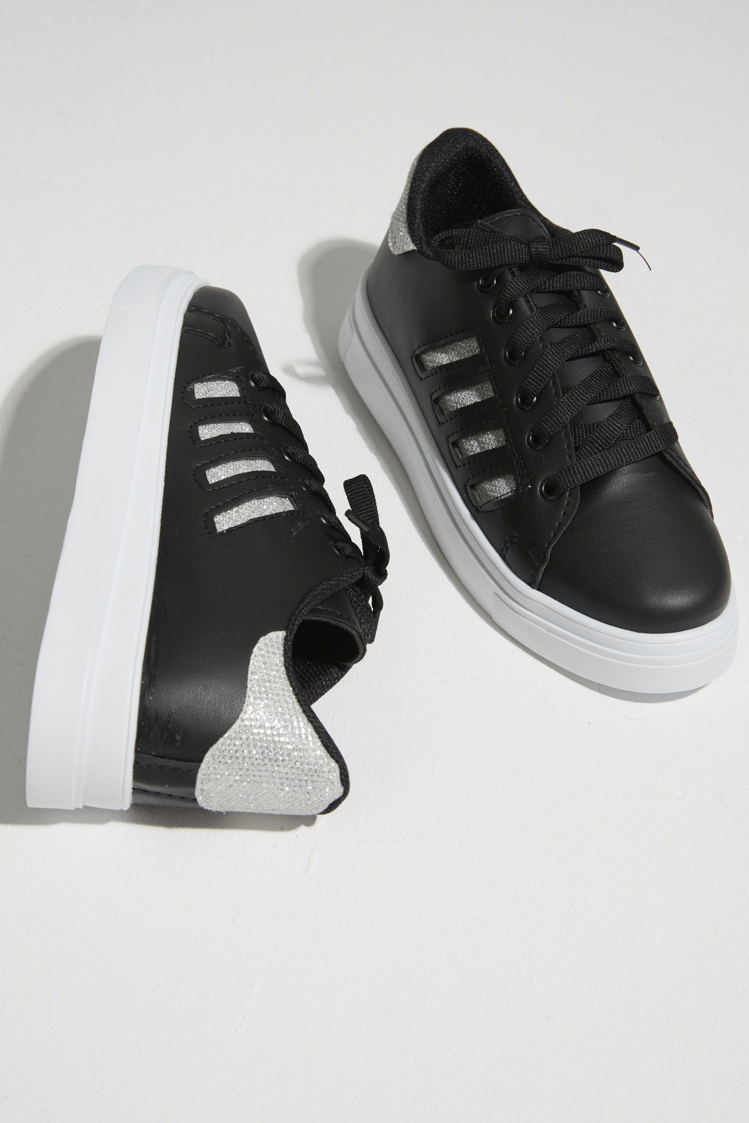 21142-SIYAH-BEYAZ-GRI Ayakkabı - 1