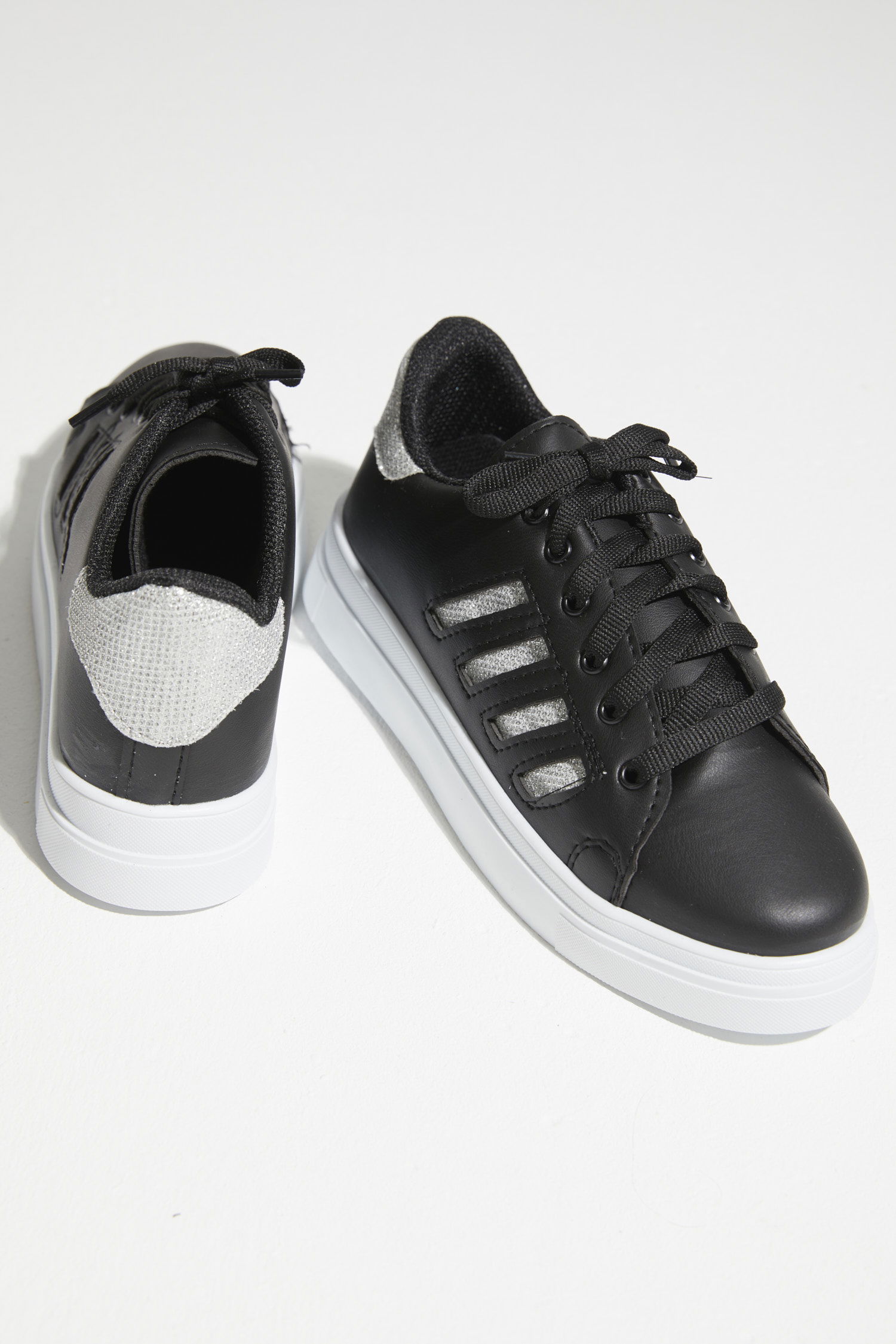 21142-SIYAH-BEYAZ-GRI Ayakkabı - 5