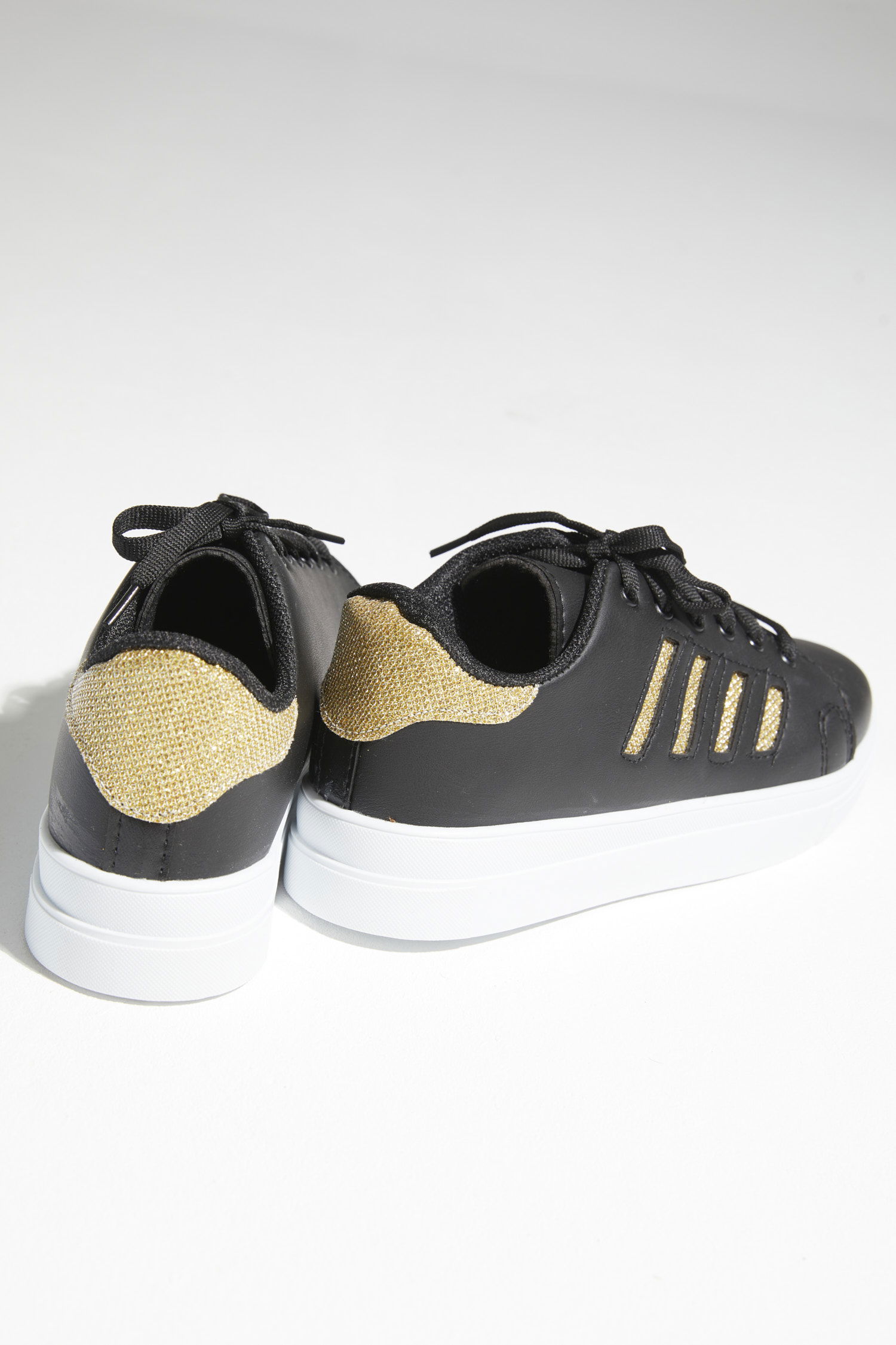 21142-SIYAH-BEYAZ-SARI Ayakkabı - 2